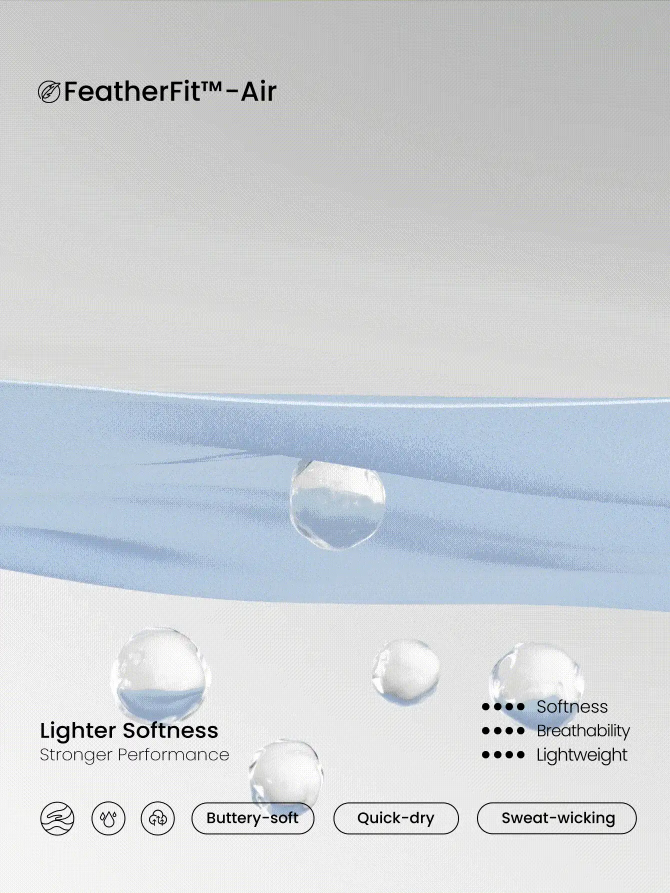 GLOWMODE 4.5 英寸吸汗速干收腹超高腰半身裙，带侧袋，防滑抓地力强，日常休闲装 - 淺藍色 - 查看 5