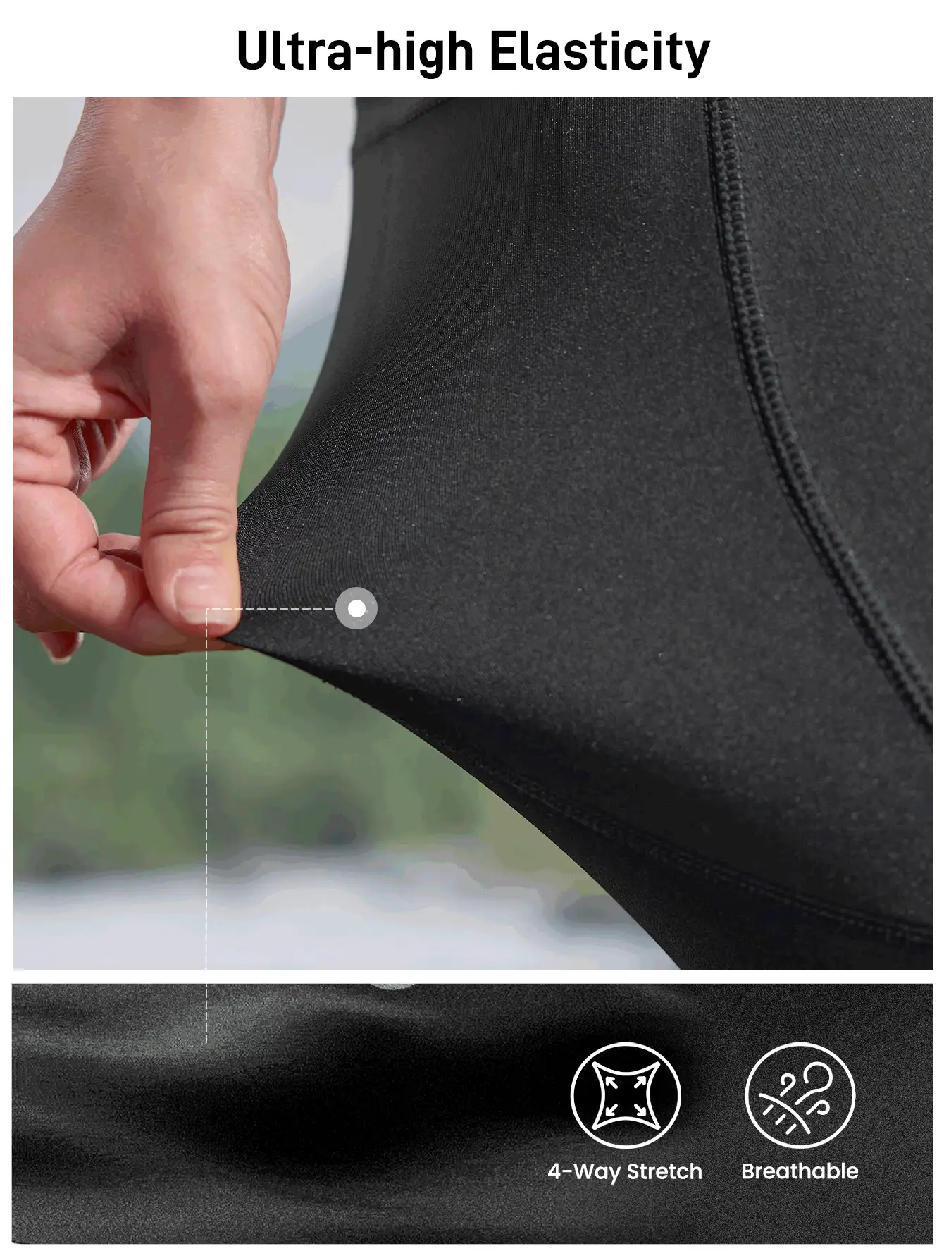 In My Nature 自然徒步、露营、远足、瑜伽、普拉提休闲弹力透气女式户外紧身裤，带口袋，春夏季 - 淺灰色 - 查看 2