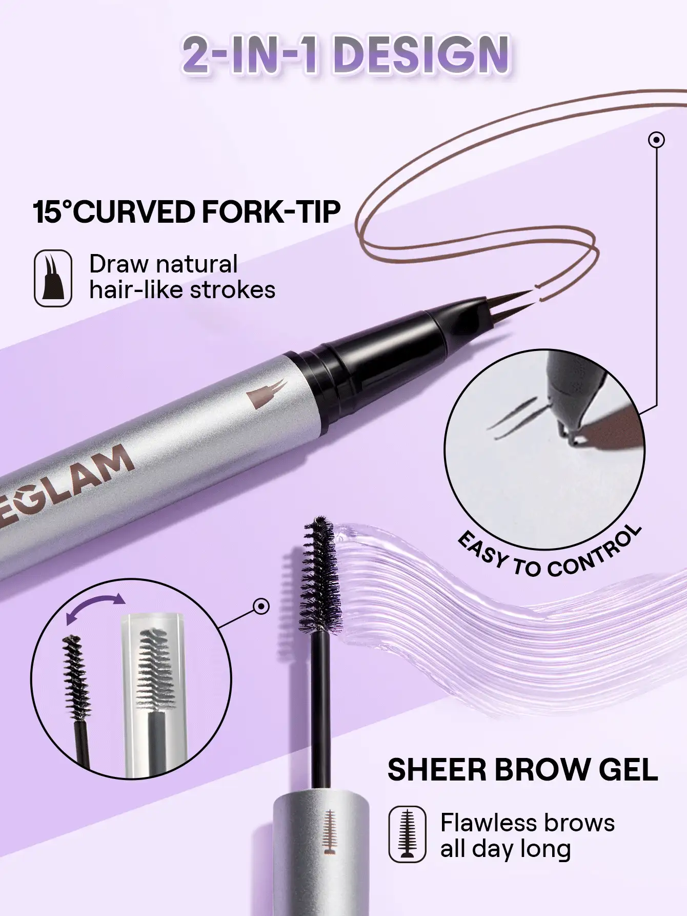 SHEGLAM Real Flow Laminating Brow Pen-Auburn Brand Beauty Makeup Face Paint Cosmetic For Women Girls Perfect For Spring Summer Ideal For Y2K Fancy Fashion Suitable For Birthday Mother'S Day Gift Rave Party Ready Best Color - Auburn - View 3