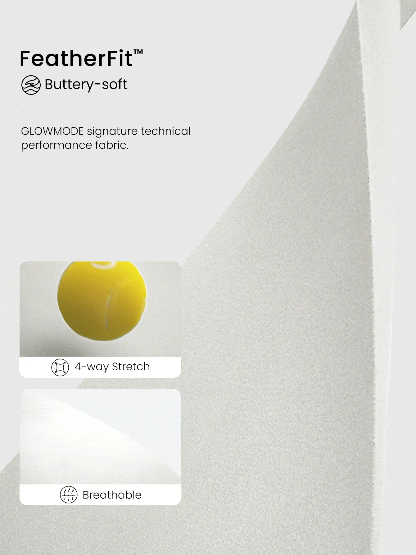 GLOWMODE FeatherFit™ Studio Ready 拉链口袋修身长袖拇指孔运动夹克低冲击瑜伽普拉提工作室健身房日常 - 白色 - 查看 5