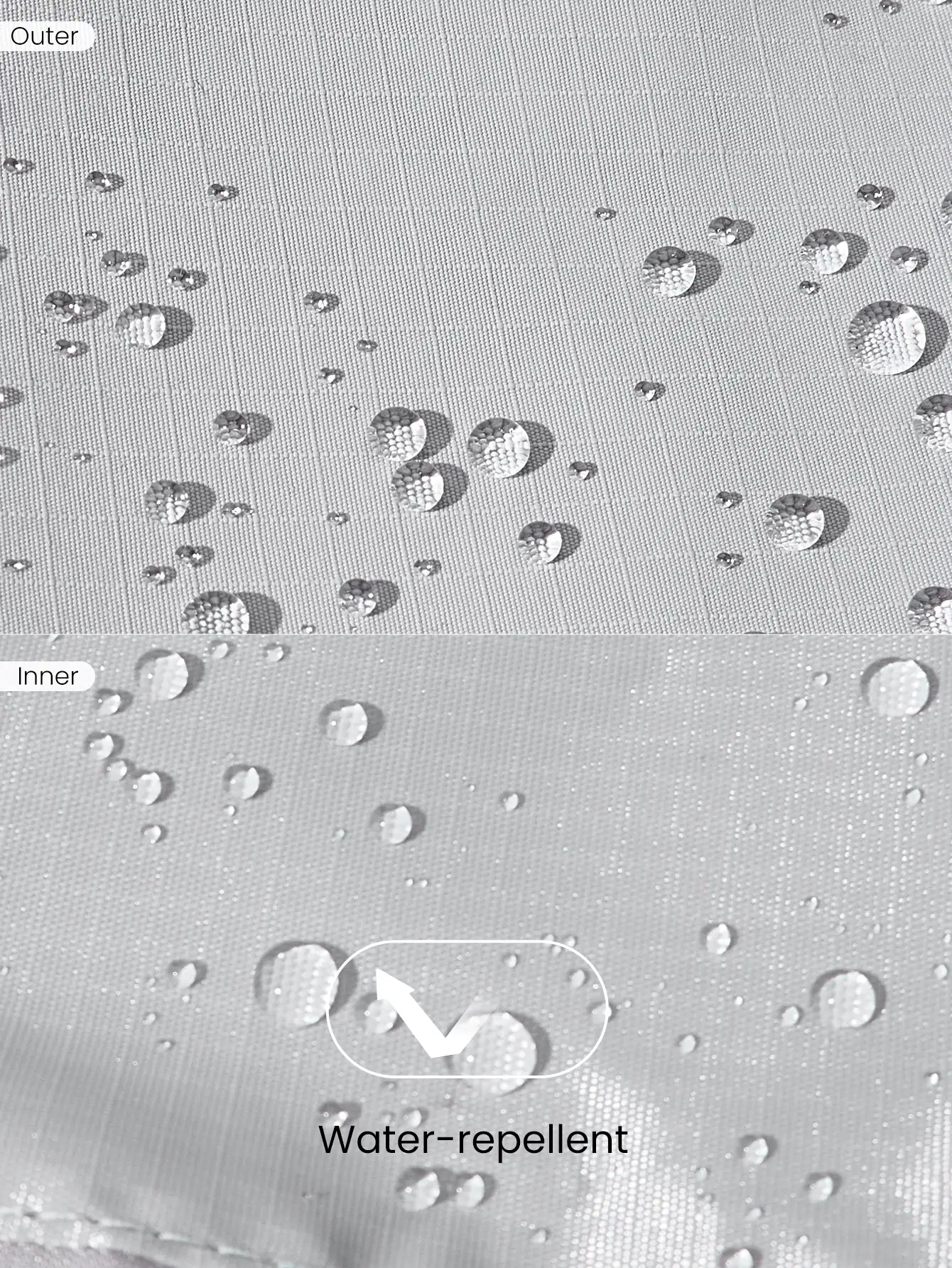 GLOWMODE 17L Unadjustable Textured Water-Resistant Shoulder Bag Fall Winter - Grey - View 6