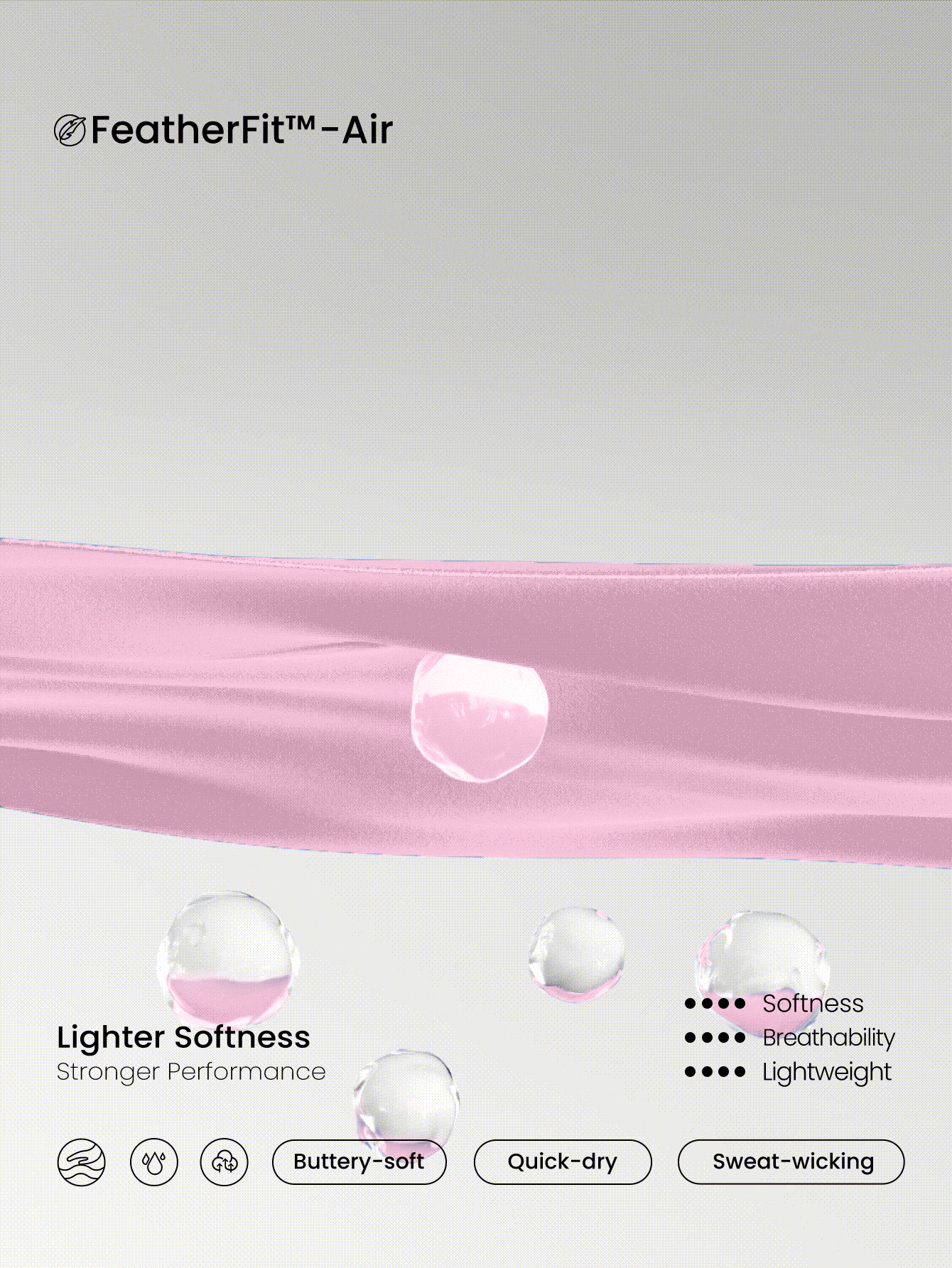 GLOWMODE FeatherFit™-Air Peekaboo 日常内置短裤口袋防滑连衣裙轻度支撑低冲击瑜伽工作室春季连衣裙夏季速干吸湿排汗 - 泡泡糖粉 - 查看 6