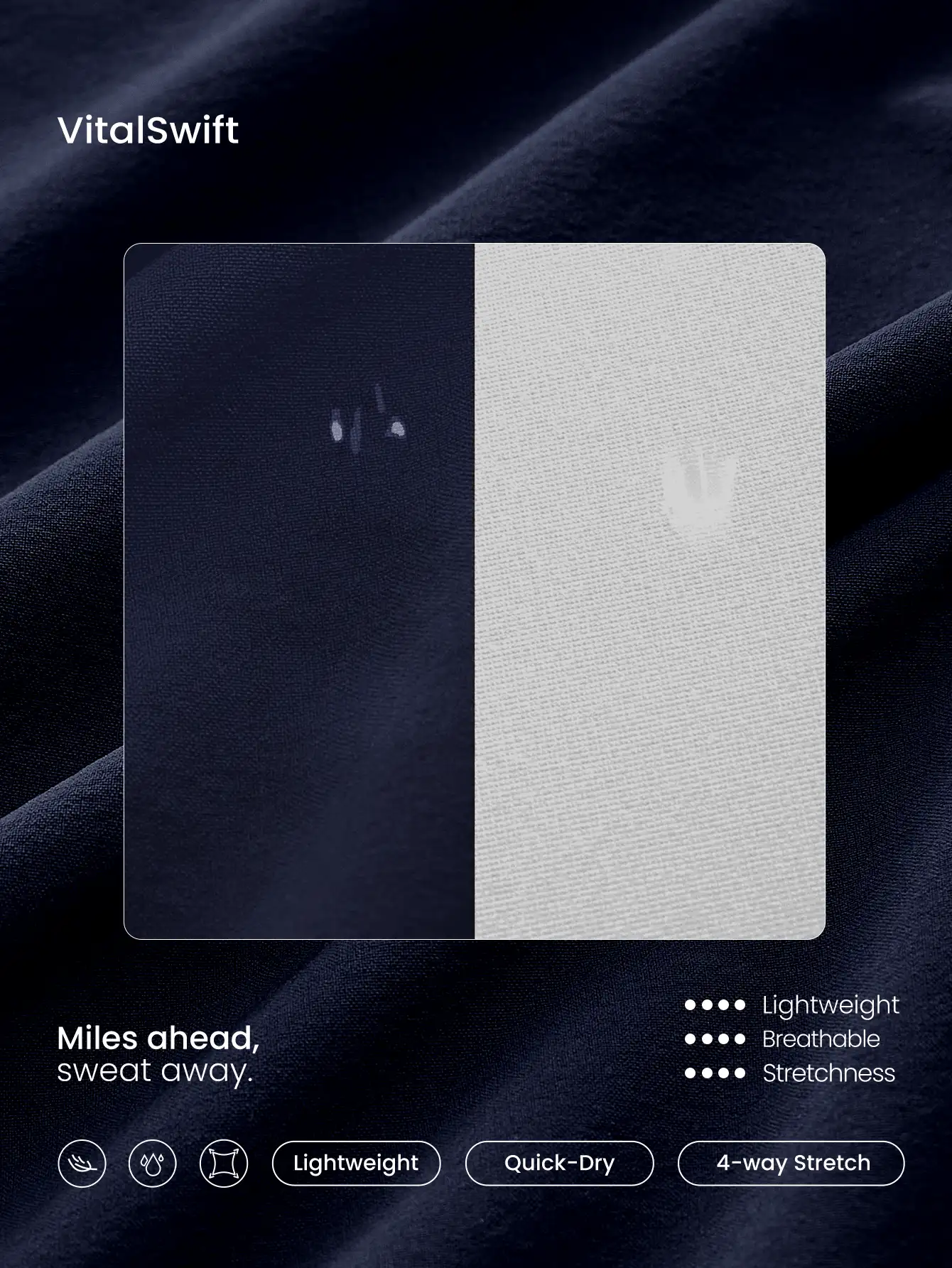 GLOWMODE 2.5" RefreshRun Shorts VitalSwift Ultralight Sweat-Wicking Mid-Rise Waist Adjustable Drawstring Waist Reflective Running Shorts With Built-In Anti-Odor Underwear Back Zip Pocket High Impact Workout Running Training Spring Summer - Blue - View 6