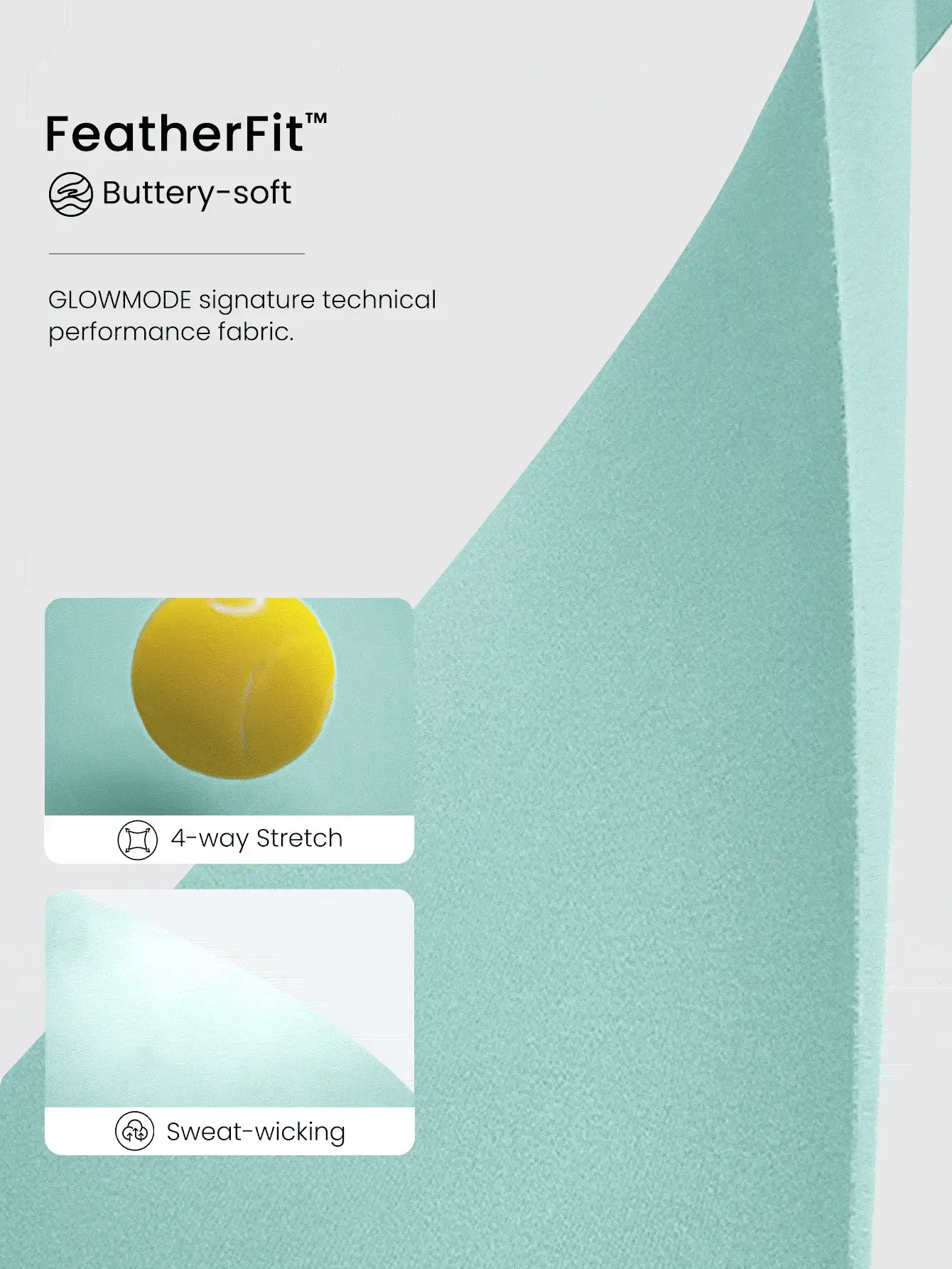 GLOWMODE FeatherFit™ U Back Cropped Active Tank Top Low Impact Yoga Daily Fall Winter - Mist Green - View 4