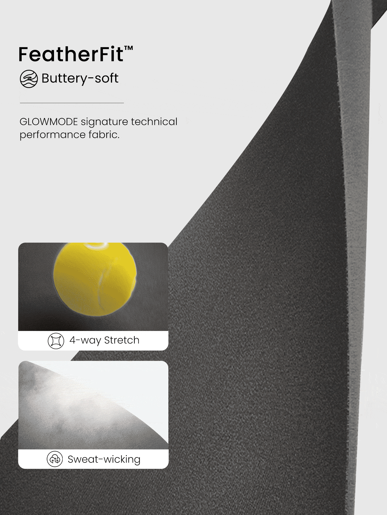 GLOWMODE FeatherFit™ 随时准备迎接一切圆领交叉细肩带运动背心低冲击瑜伽普拉提工作室日常休闲装可拆卸罩杯 - 深灰色 - 查看 5