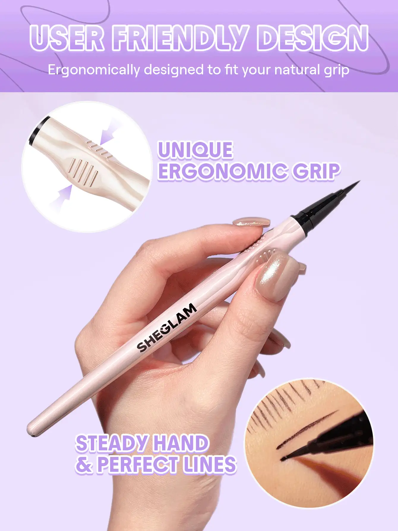 SHEGLAM Glide Control 眼線液-Matte Black 品牌 美容 化妝 化妝品 適合女性與女孩 完美搭配夏季春季 Y2K 時尚 流行 生日 母親節禮物 假期 派對準備就緒 最佳顏色 - 黑色 - 查看 3