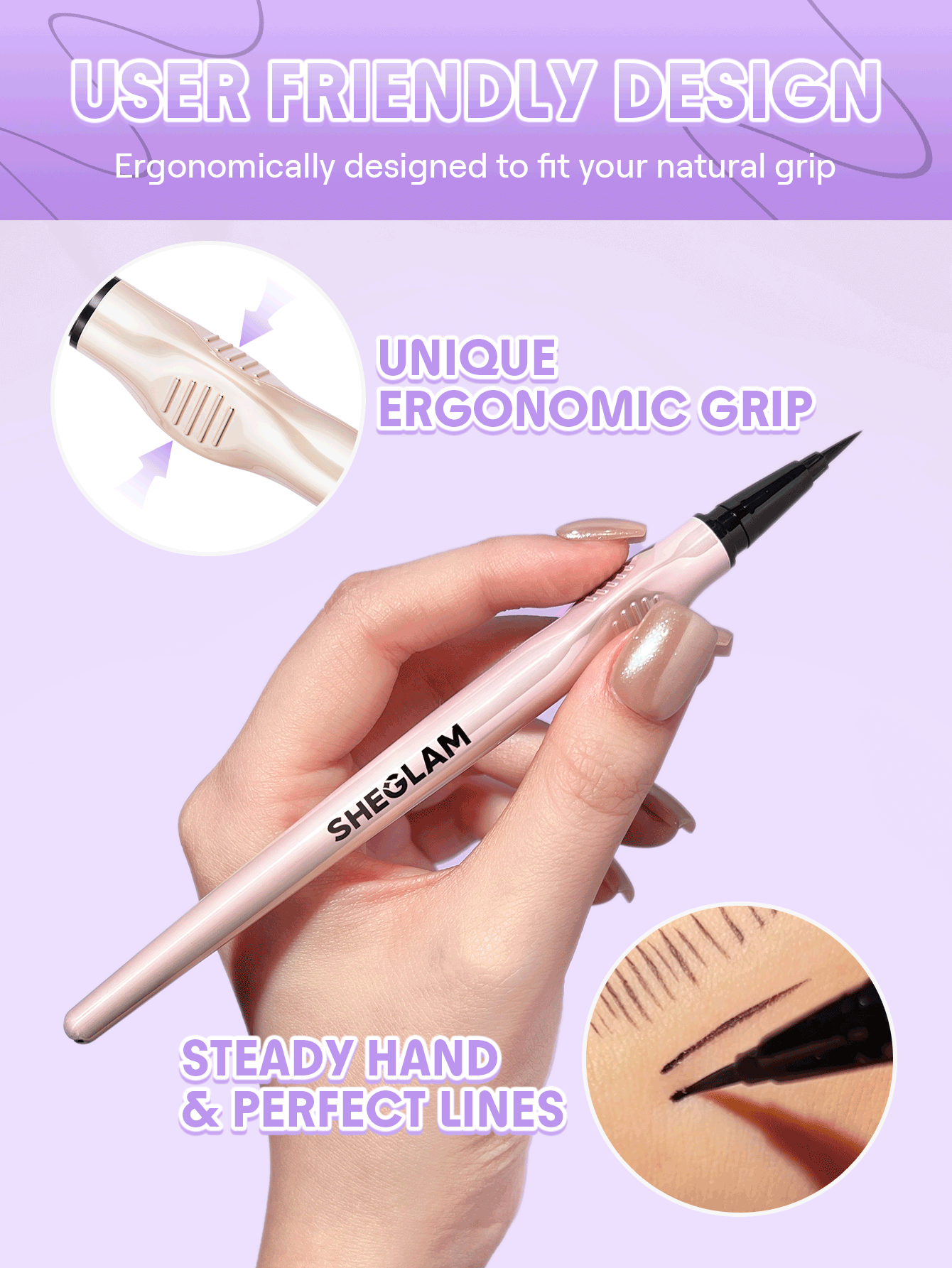 SHEGLAM Glide Control 眼線液-Matte Black 品牌 美容 化妝 化妝品 適合女性與女孩 完美搭配夏季春季 Y2K 時尚 流行 生日 母親節禮物 假期 派對準備就緒 最佳顏色 - 黑色 - 查看 3