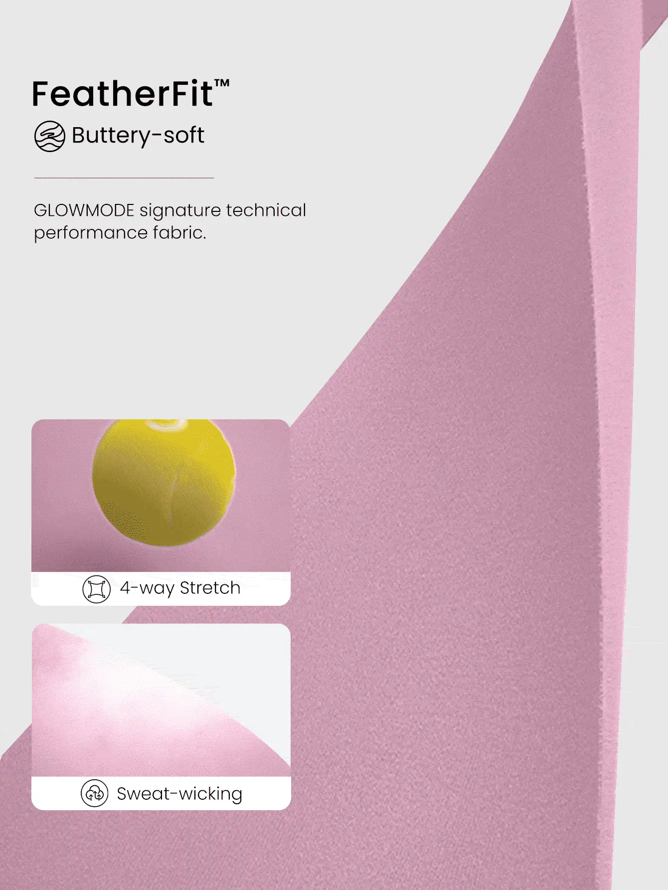 GLOWMODE FeatherFit™ Ready For Anything Round-Neck Crossover Thin Straps Active Tank Top Low Impact Yoga Pilates Studio Daily Casual Wear Removable Cups - Bubblegum Pink - View 4