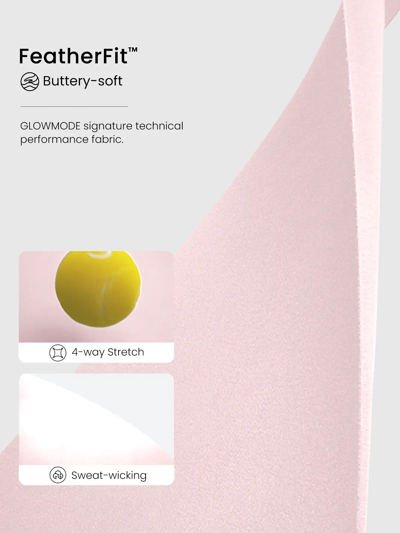 GLOWMODE FeatherFit™ One And Done 单肩撞色运动文胸低冲击瑜伽普拉提 Barre Studio 日常休闲装可拆卸罩杯 - 泡泡糖粉 - 查看 5