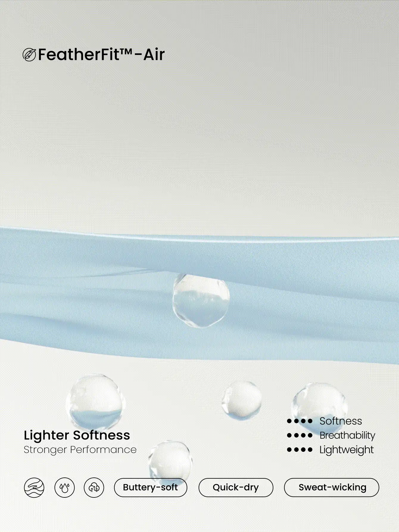 GLOWMODE FeatherFit™-Air Peekaboo 迷你连衣裙，内置短裤口袋，方领，防滑交叉，轻度支撑，低冲击，速干，吸湿排汗 - 水藍色 - 查看 6
