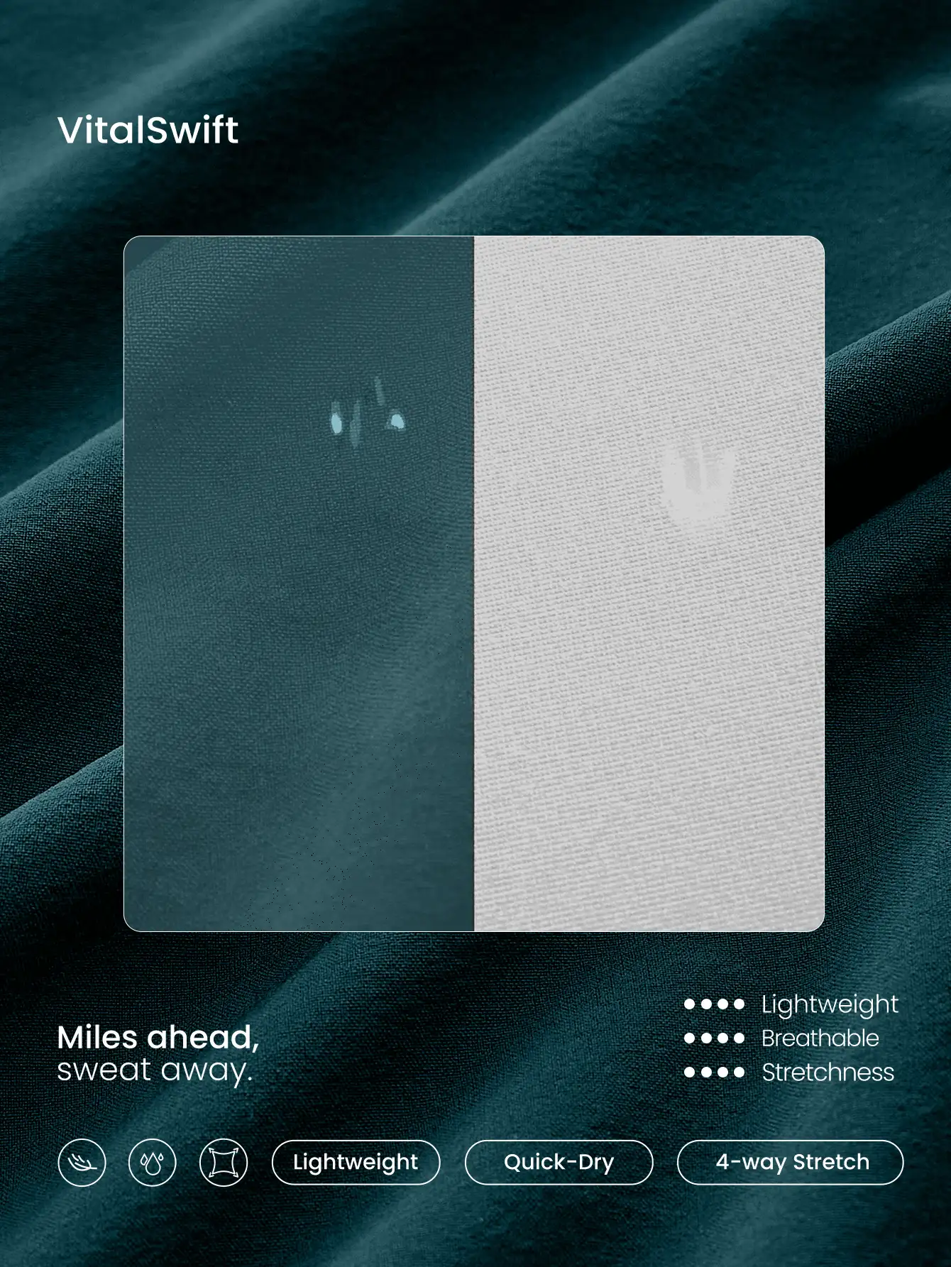 GLOWMODE 4英寸 RefreshRun 短裤 VitalSwift 速干超轻中腰抽绳腰部反光跑步短裤内置防臭内裤拉链口袋高强度健身跑步训练 - 墨綠色 - 查看 6