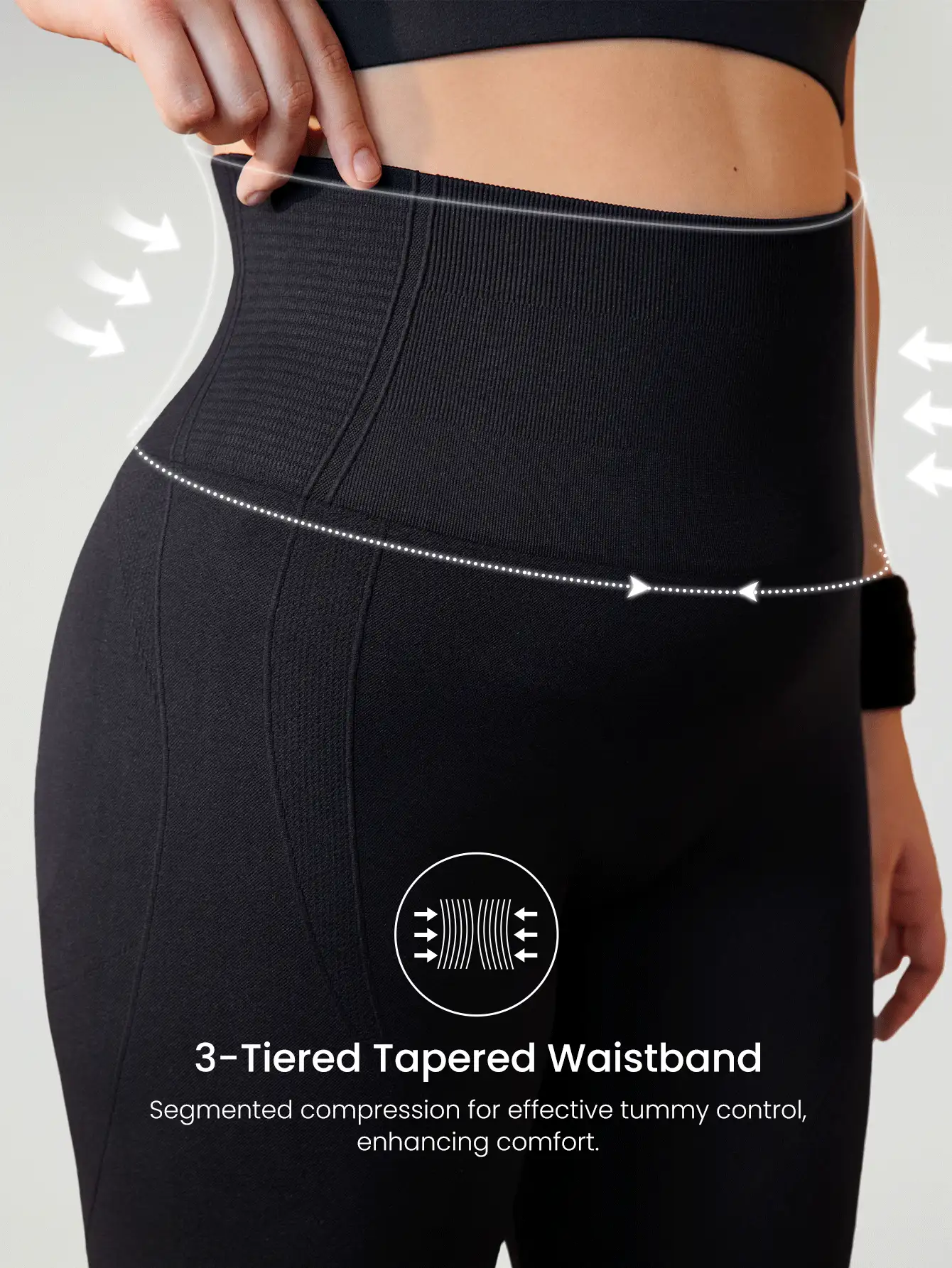 GLOWMODE 24" Plus Size Seamless Ready Set Go Tummy Control Scrunch Butt High-Waist Leggings Medium Impact Running Jogging Training Gym Workout
