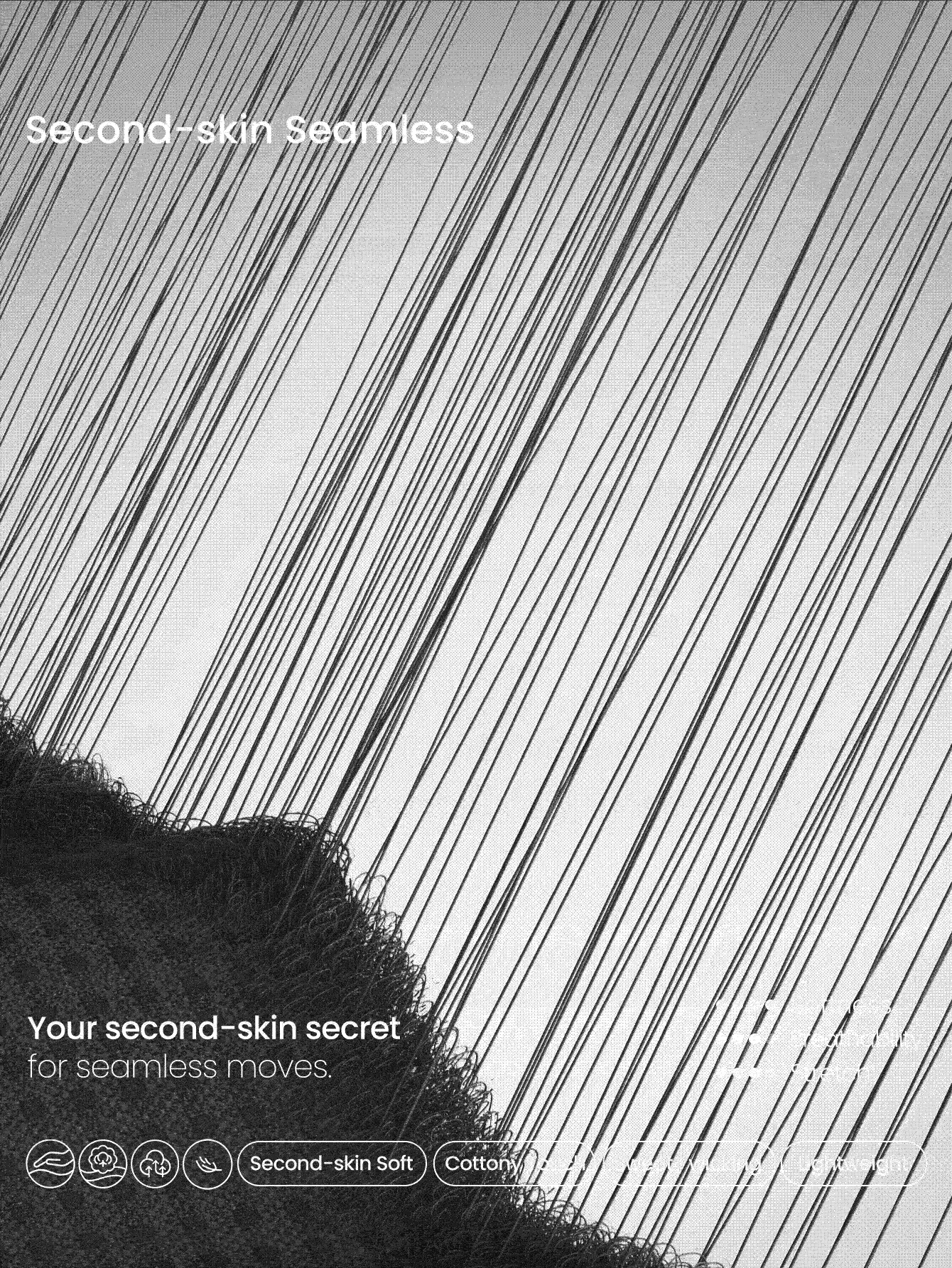 GLOWMODE 24" Plus Size Seamless Ready Set Go Tummy Control Scrunch Butt High-Waist Leggings Medium Impact Running Jogging Training Gym Workout Fall Winter - Black - View 6