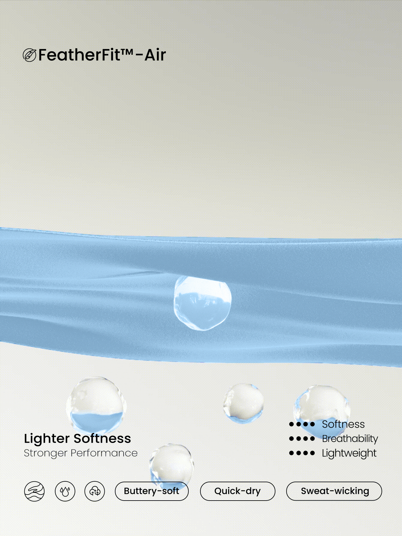 GLOWMODE FeatherFit™-Air 褶皱不对称口袋防滑裙，内置短裤，轻度支撑，低冲击力，网球，高尔夫，速干，吸湿排汗 - 淺藍色 - 查看 5