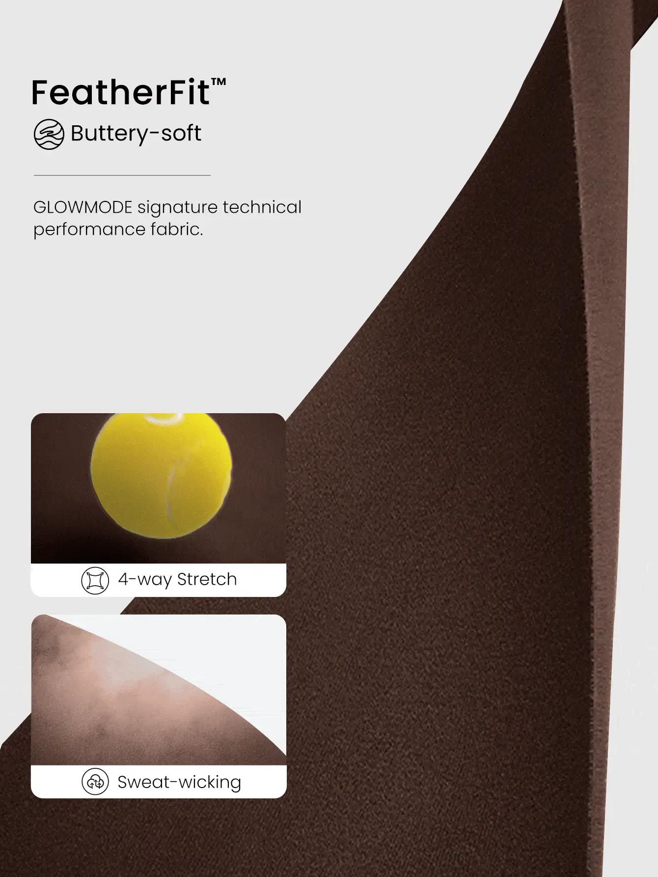 GLOWMODE FeatherFit™ 蓬松弹性吸汗修身短袖图案 T 恤低冲击瑜伽普拉提工作室健身房日常休闲服 - 肉桂靈感 - 查看 4