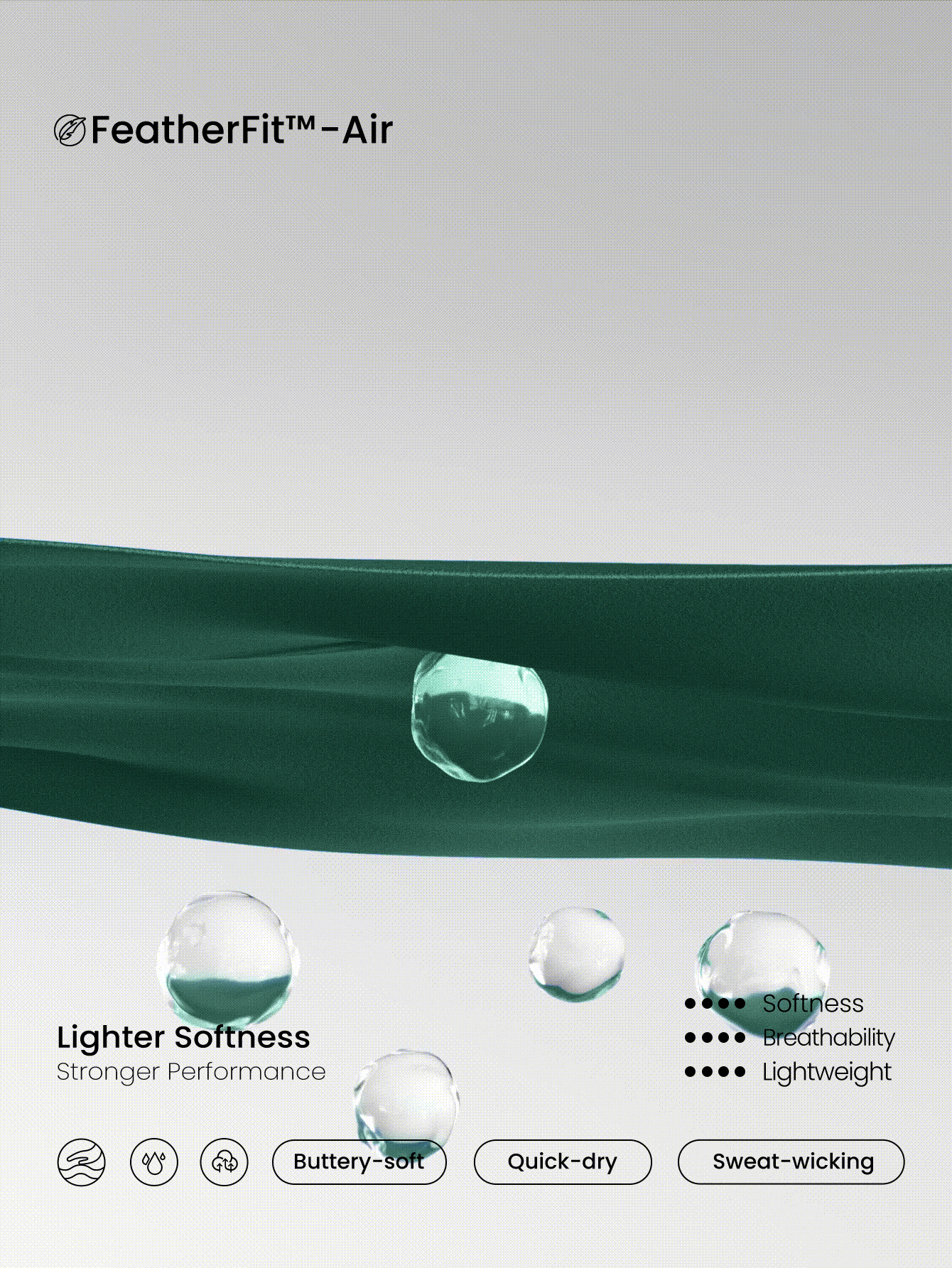 GLOWMODE FeatherFit™-Air Peekaboo Everyday Built-In Shorts Pocket Anti-Slip Dress Yoga Pilates Spring Summer Quick Dry Moisture Wicking - Green - View 6