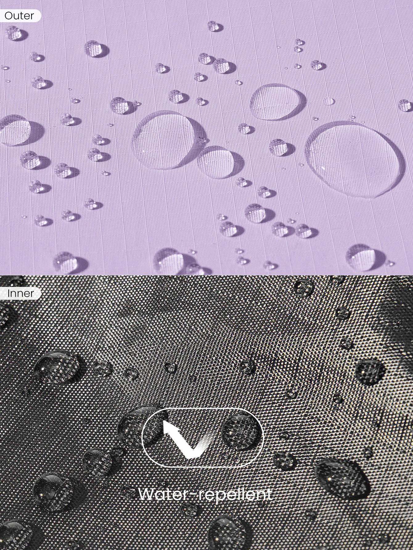 GLOWMODE 17L Unadjustable Textured Water-Resistant Shoulder Bag Fall Winter - Purple - View 6