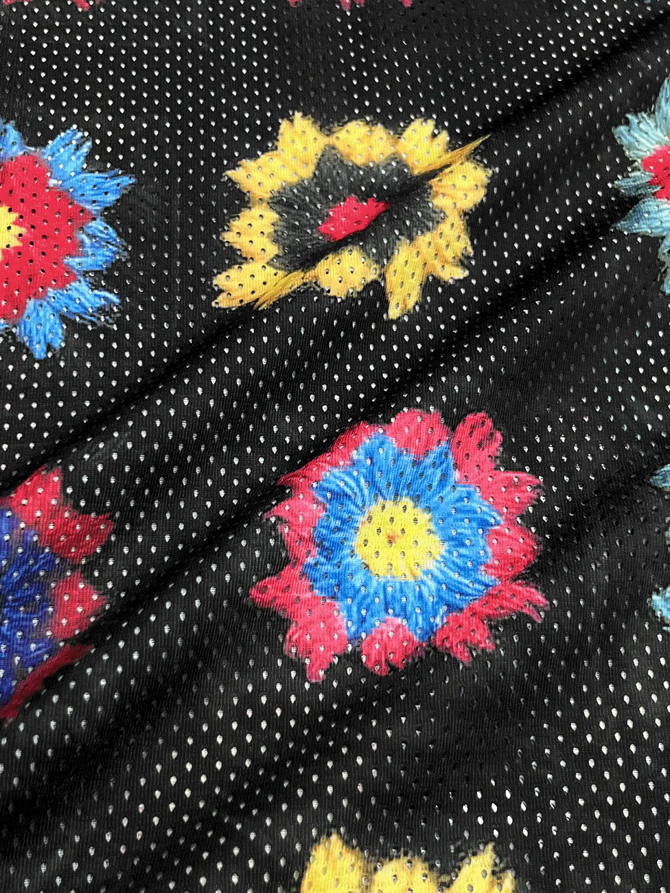 Manfinity EMRG 男士夏季网眼图案印花圆领短袖T恤 - 彩色 - 查看 2