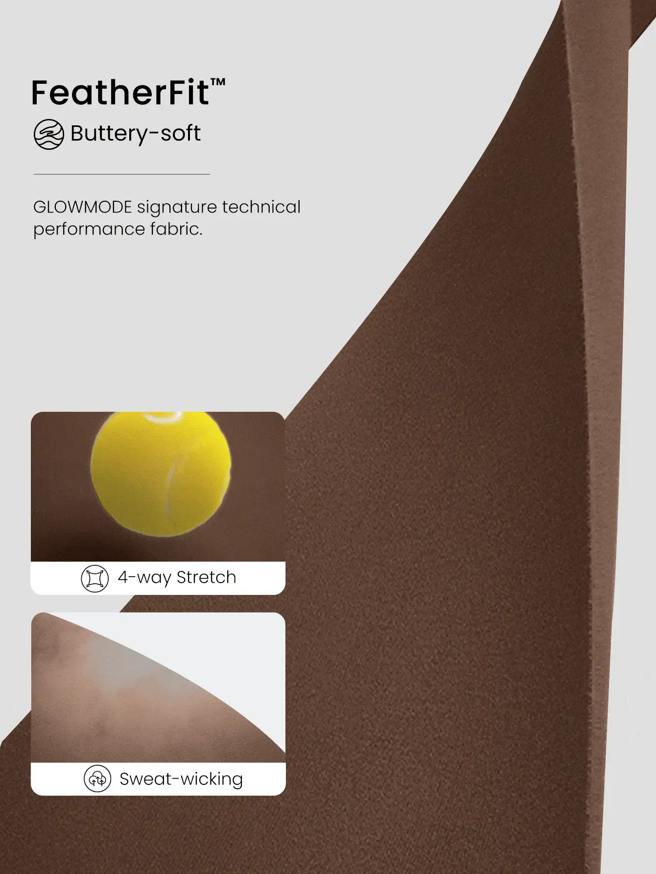 GLOWMODE FeatherFit™ 优雅孕妇装高腰侧开衩弹力修身长裙孕妇低冲击瑜伽普拉提工作室日常休闲装