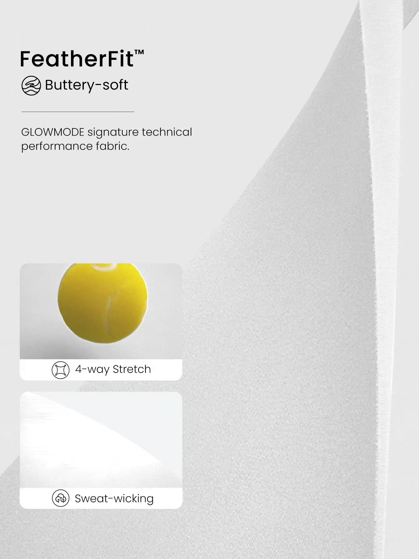 GLOWMODE FeatherFit™ Studio Stamina Swea - 吸湿排汗修身长袖拇指孔短款拉链运动夹克低冲击瑜伽普拉提工作室日常休闲服 - 白色 - 查看 4