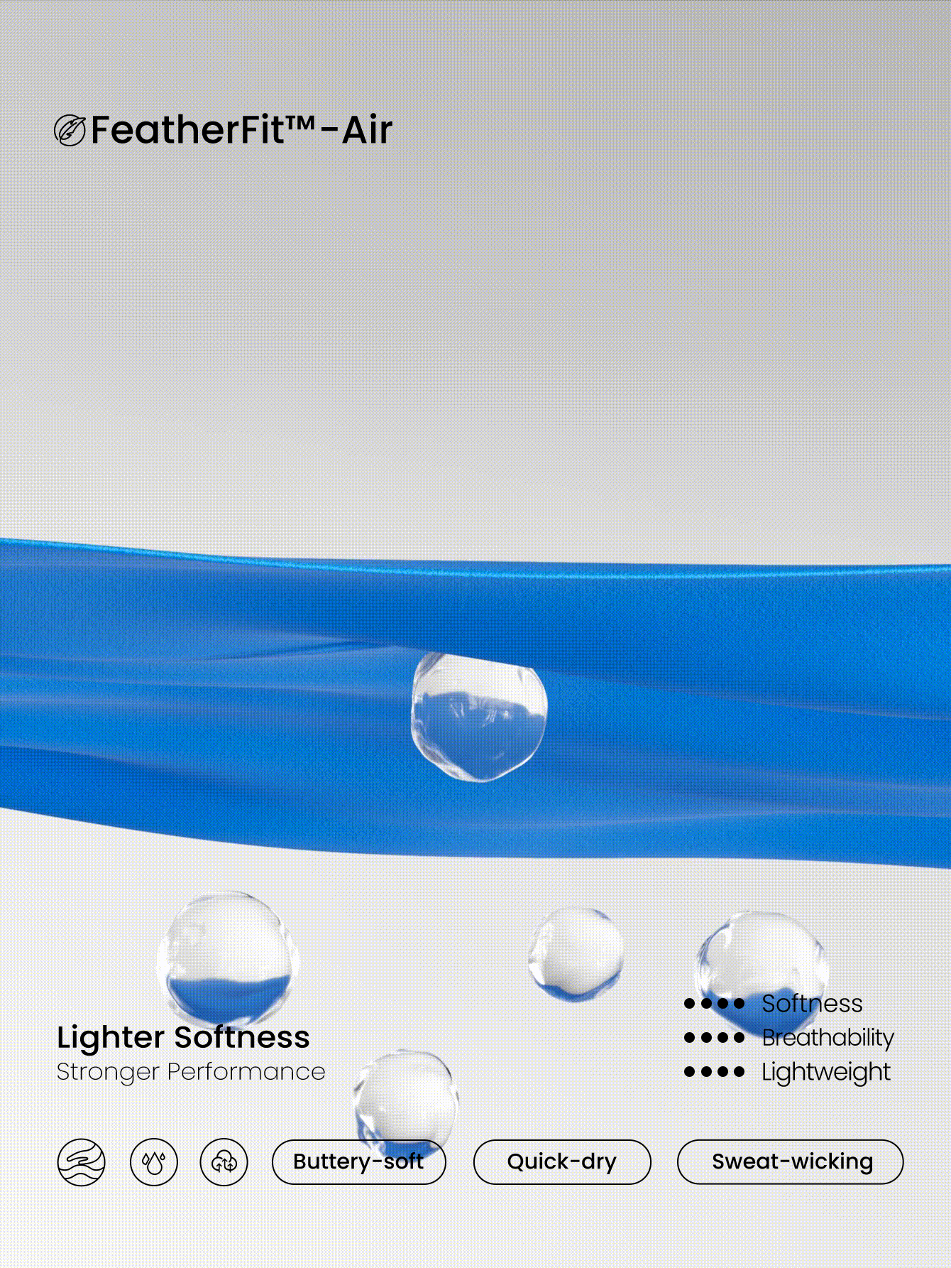 GLOWMODE FeatherFit™-Air No Sweat Peekaboo 内置短裤 侧袋 防滑可拆卸罩杯 可调节宽肩带 运动连衣裙 低冲击瑜伽 普拉提 Barre Studio 日常休闲装 - Blue Power - 查看 7