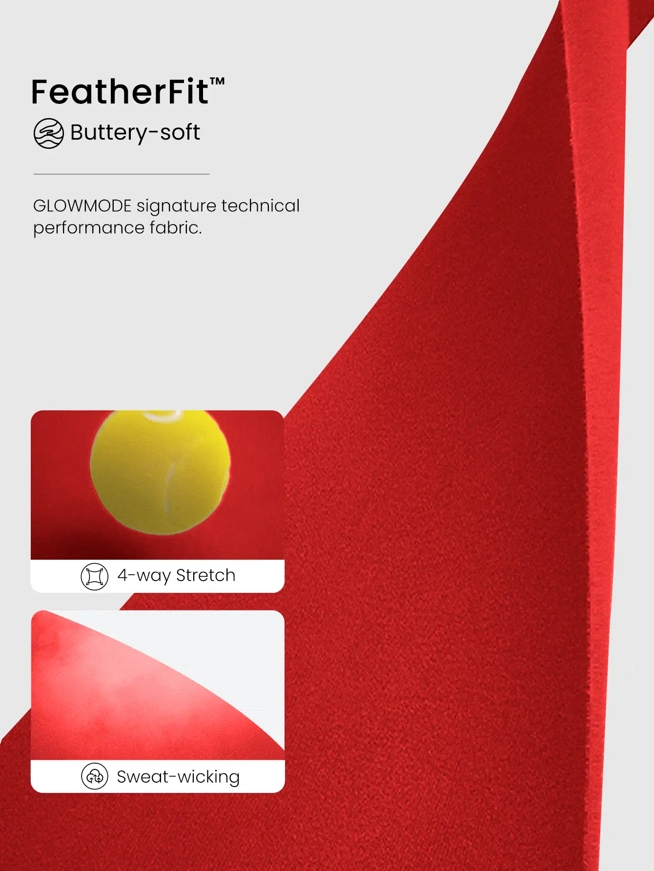 GLOWMODE FeatherFit™ Superstar 吸汗可拆卸罩杯双交叉肩带运动胸罩低冲击瑜伽普拉提 Barre Studio 日常休闲服 - Fiery Red - 查看 4