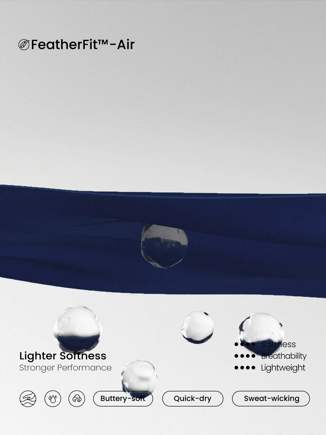 GLOWMODE 2 chiếc FeatherFit™-Air thấm mồ hôi nhanh khô màu tương phản, áo ba lỗ cổ trụ có thể tháo rời cúp ngực và chân váy xếp ly có quần short tích hợp, trang phục thường ngày - Dark Blue - Xem 6