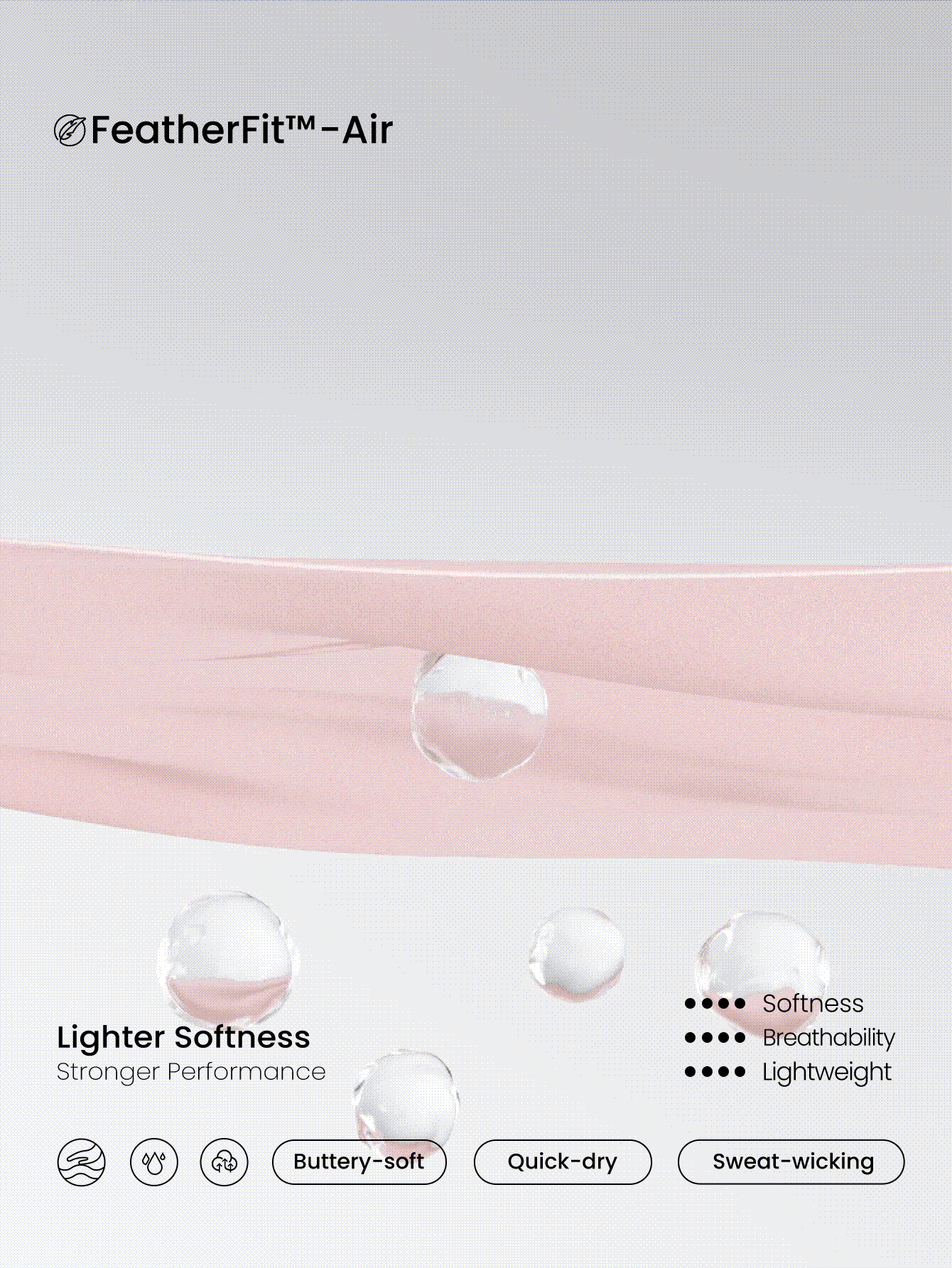 GLOWMODE FeatherFit™-Air Peekaboo Quần đùi mặc hàng ngày có túi chống trượt, hỗ trợ nhẹ, tác động thấp, tập yoga, váy mùa xuân, mùa hè, khô nhanh, thấm hút ẩm - Màu Hồng baby - Xem 6