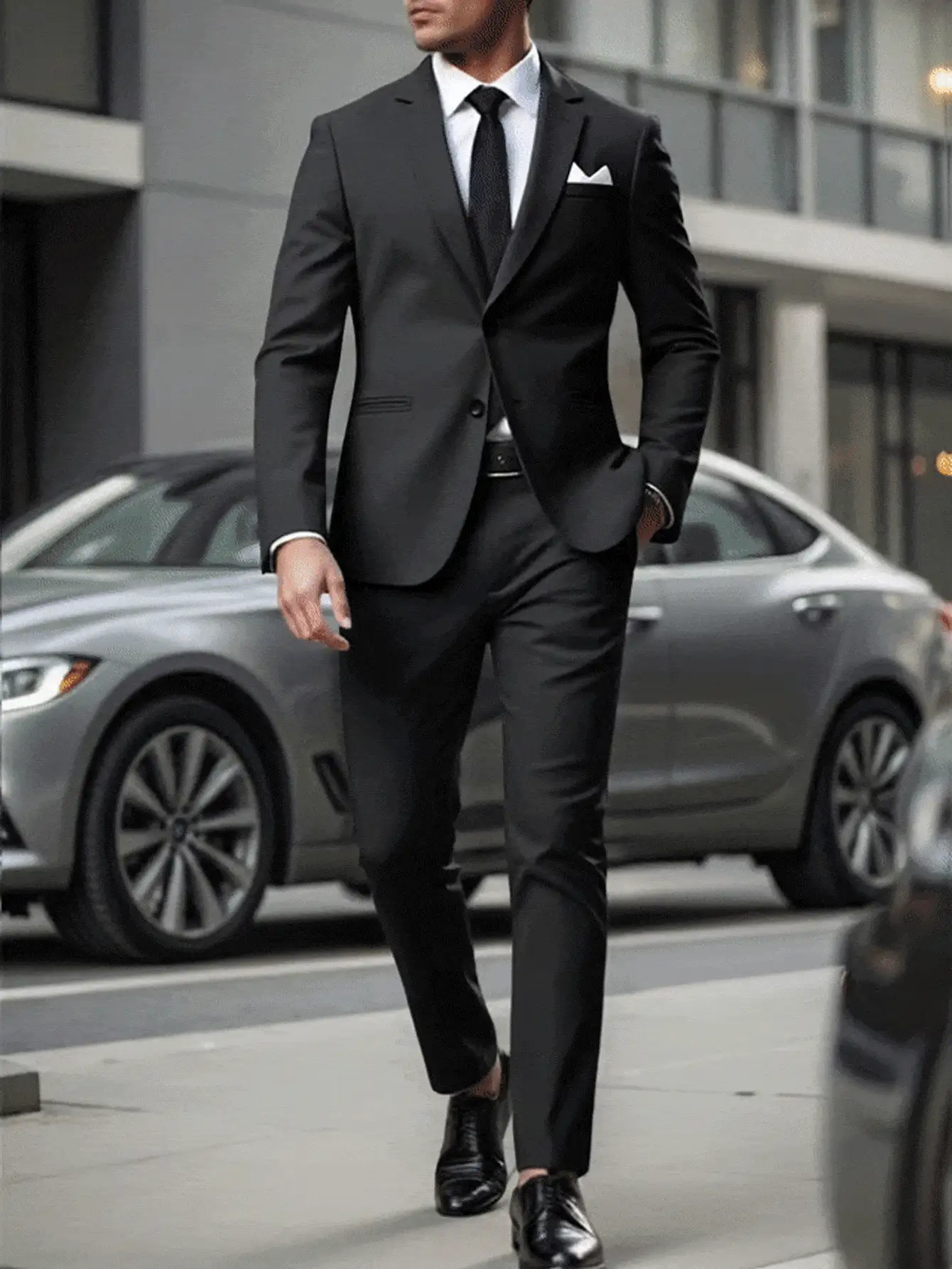 Manfinity Mode 2pcs Men's Gray Suit Set, Business Casual & Fashionable Mens Suit Formal Men S Suit Set Suit For Man Suits For Men Men Suits