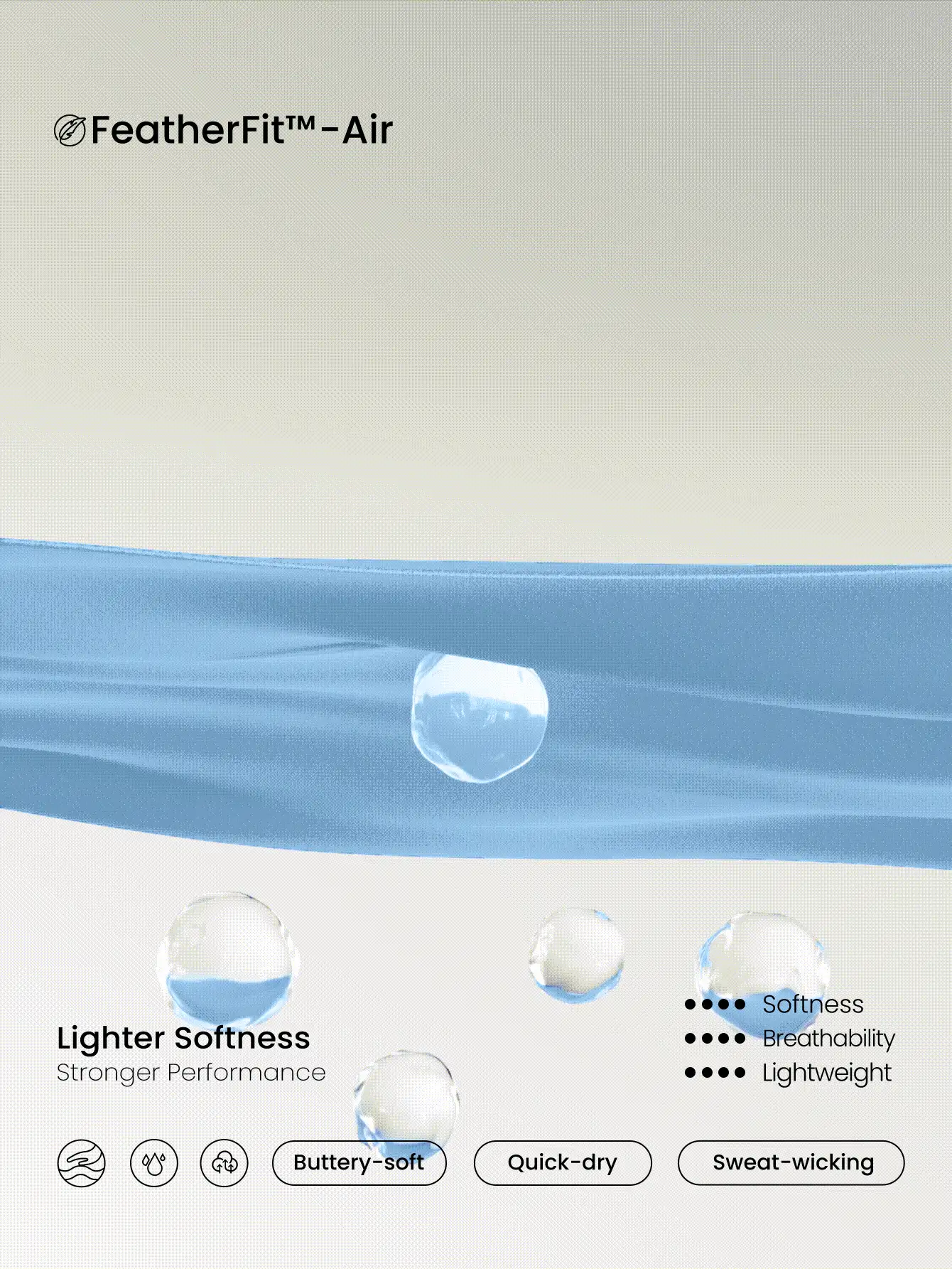 GLOWMODE 4英寸 FeatherFit™-Air 交叉腰侧开衩内置短裤侧袋防滑迷你裙低冲击瑜伽普拉提工作室日常休闲服 - 淺藍色 - 查看 5