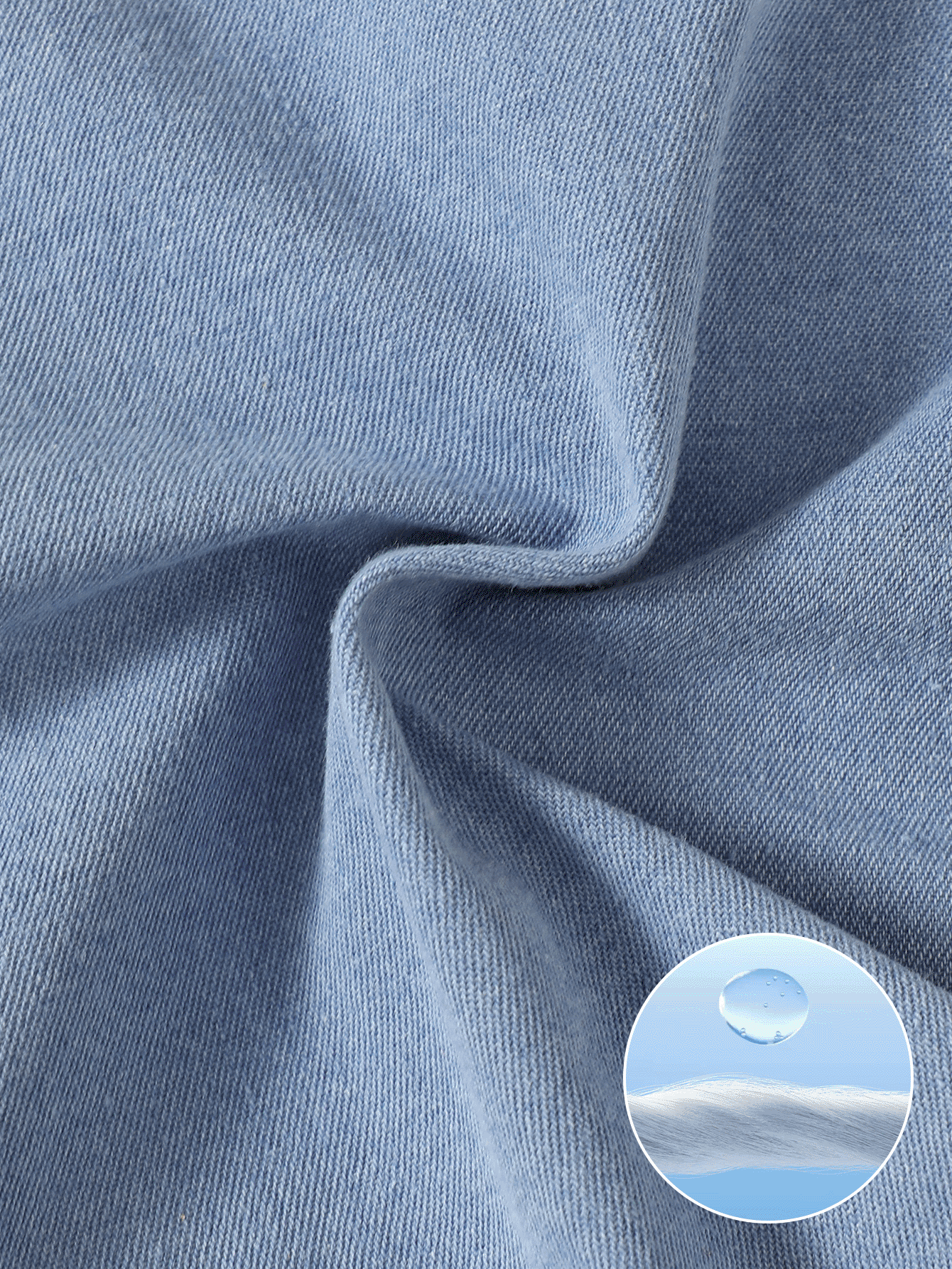 SHEIN Playful Pals 男婴休闲日常浅蓝色牛仔衬衫，带口袋设计短袖上衣，舒适百搭，适合外出或居家穿着 - 藍色 - 查看 6