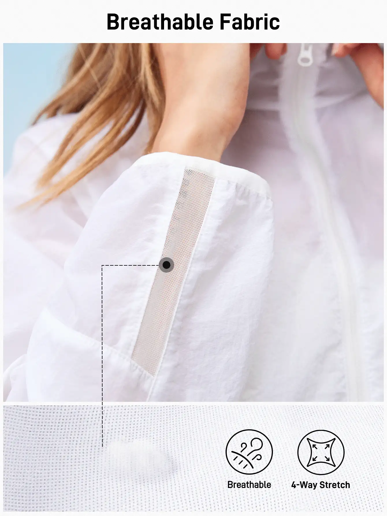 In My Nature 户外服装 女式 UPF50+ 防紫外线连帽防晒夹克 适合露营、徒步旅行和通勤