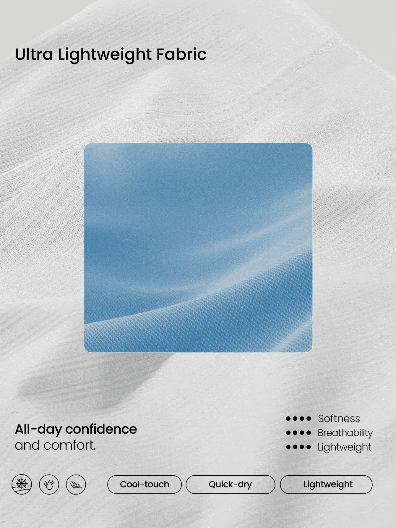 GLOWMODE TENCEL™莫代尔丝滑速干防臭凉爽触感无缝高腰内裤日常休闲装 - 灰色 - 查看 6