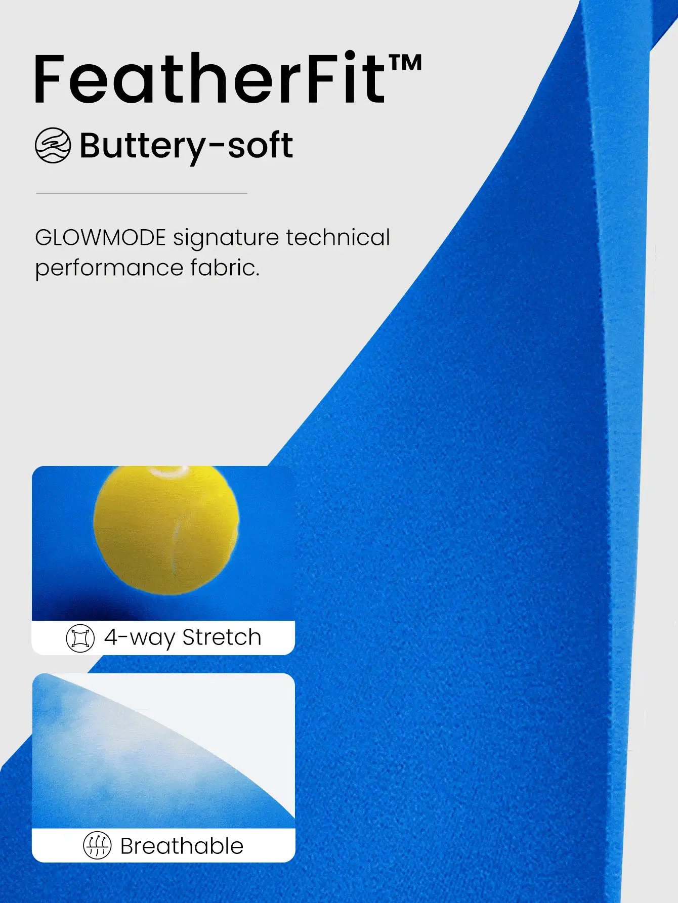 GLOWMODE 2.5英寸FeatherFit™超短防滑短褲，低強度休閒日常健身夏季運動