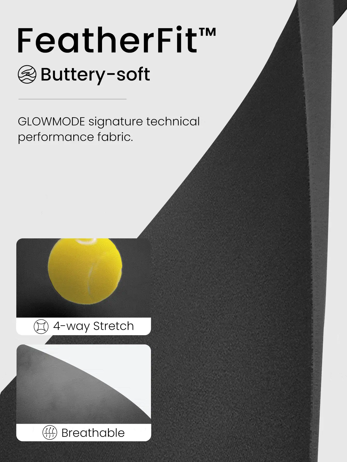 GLOWMODE 24英寸FeatherFit™舒適可調束口慢跑褲式緊身褲，適用於低影響瑜伽日常穿著