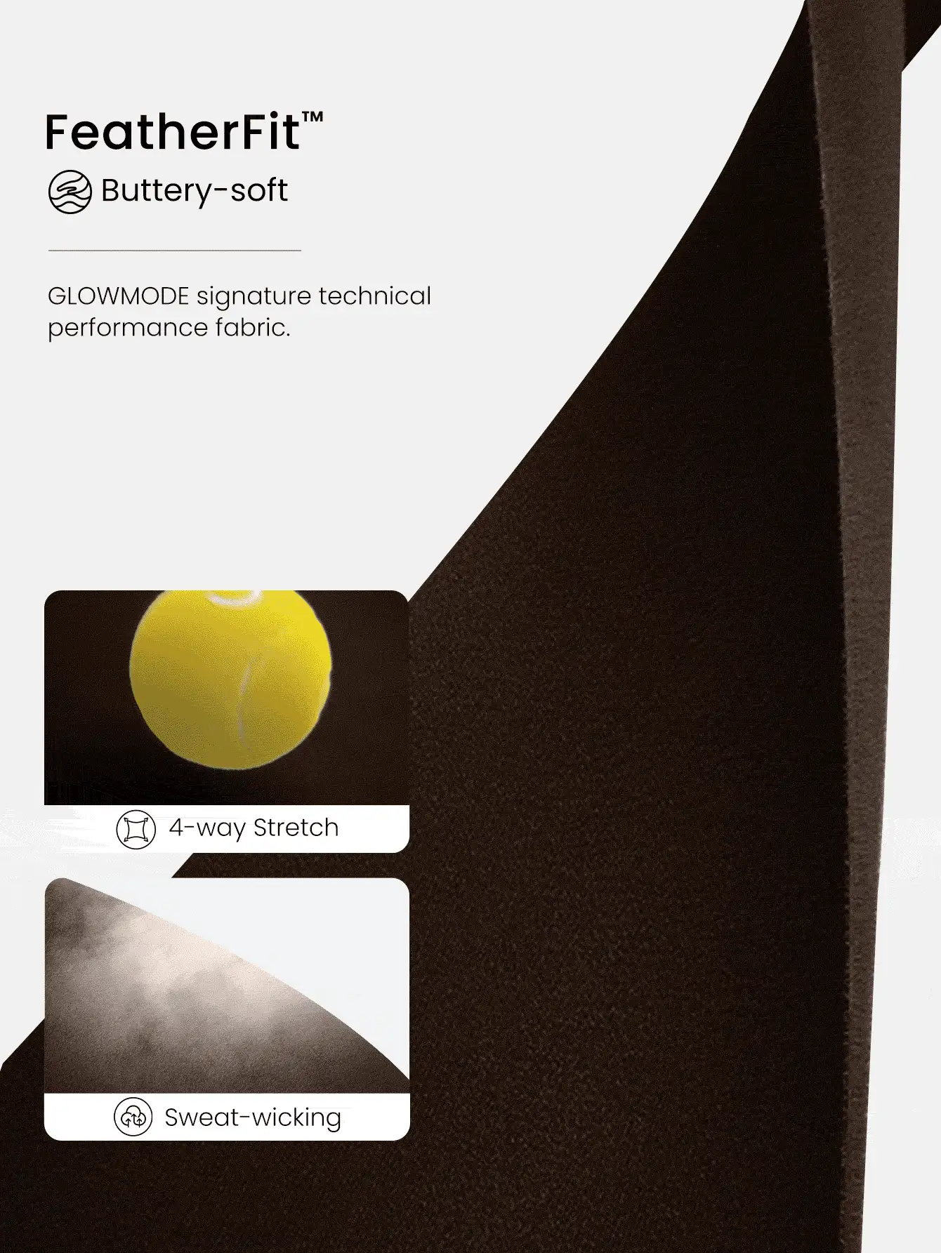 GLOWMODE FeatherFit™ Go Further Cổ tròn Cúp có thể tháo rời Áo ngực thể thao lưới tác động thấp Yoga Pilates Barre Studio Trang phục thường ngày - Màu nâu Sô-cô-la - Xem 4