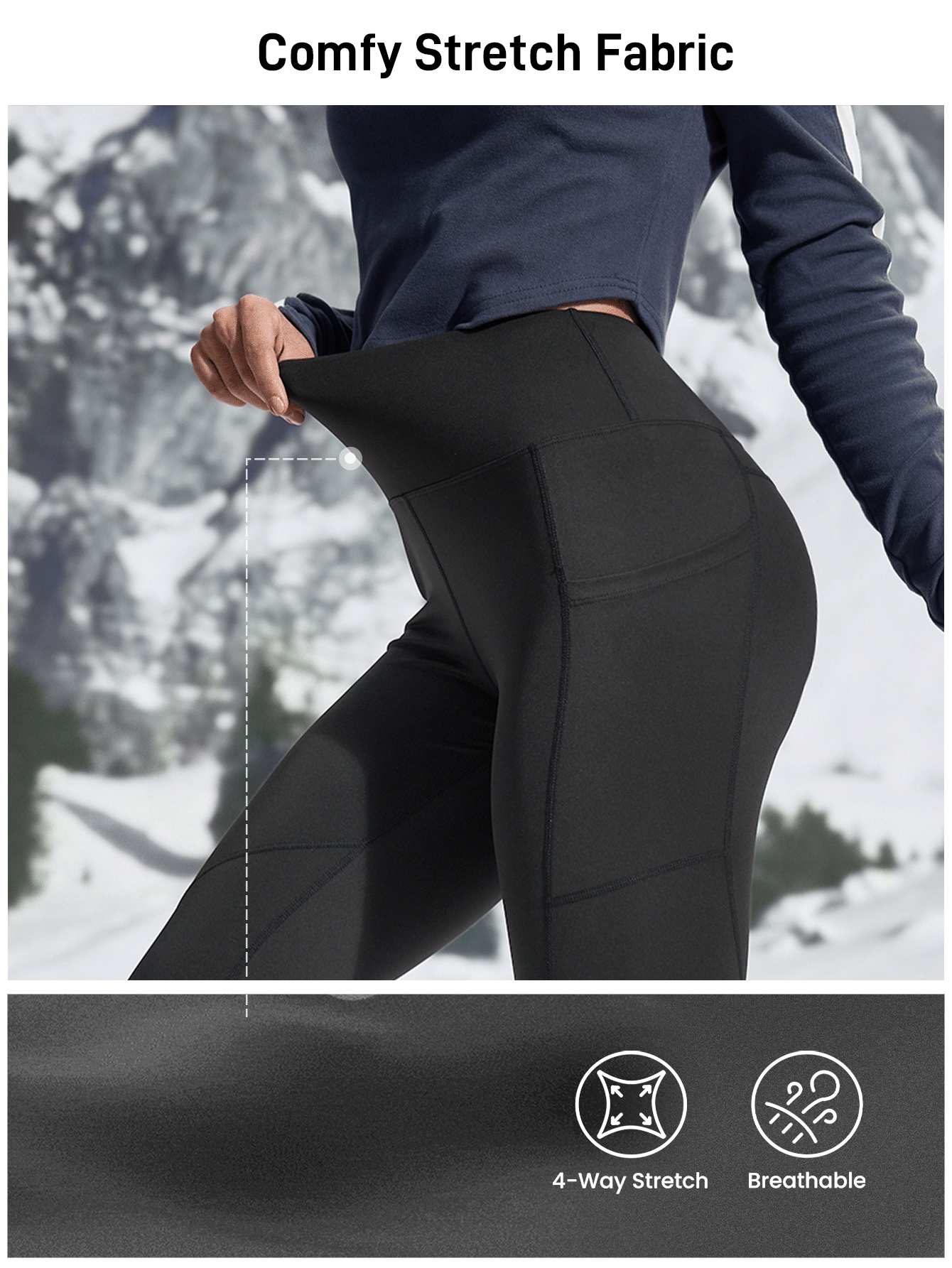 In My Nature Women's High Elasticity Breathable Outdoor Sports Leggings For Camping, Hiking, Commuting - Green - View 13