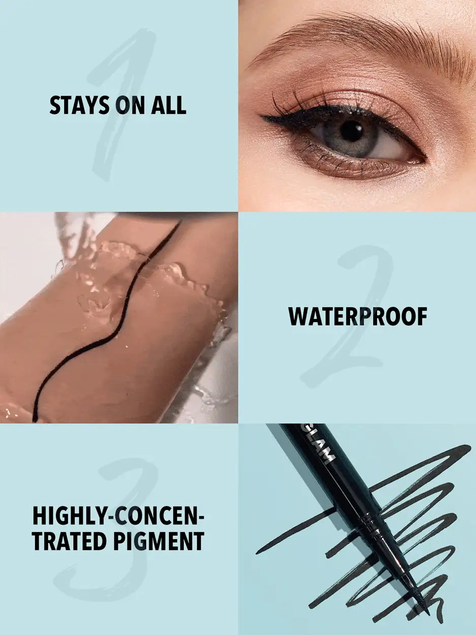 SHEGLAM Pro Precision Waterproof Liquid Eyeliner-Black Long Lasting Matte Eyeliner Pencil High Pigment Ultra-Fine Eyeliner Sweat-Proof No Smudge Eye Make Up Christmas Winter Eyeliner Henna Graduation Birthday Holiday Summer Fall Autumn Y2K Fancy Fashion Women Makeup Cosmetic Party Beach Travel Camping Outdoors School Campus Trip Festivals Decor Gift Present Rose Girl Cosplay Best Color Charm Vibe