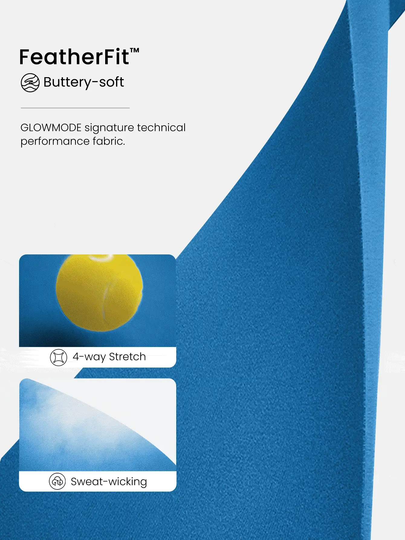 GLOWMODE 31英寸FeatherFit™ Solar Flare 丝滑弹力吸汗无缝高腰喇叭紧身裤，低冲击瑜伽普拉提芭蕾工作室日常休闲装 - 漫遊藍 - 查看 5