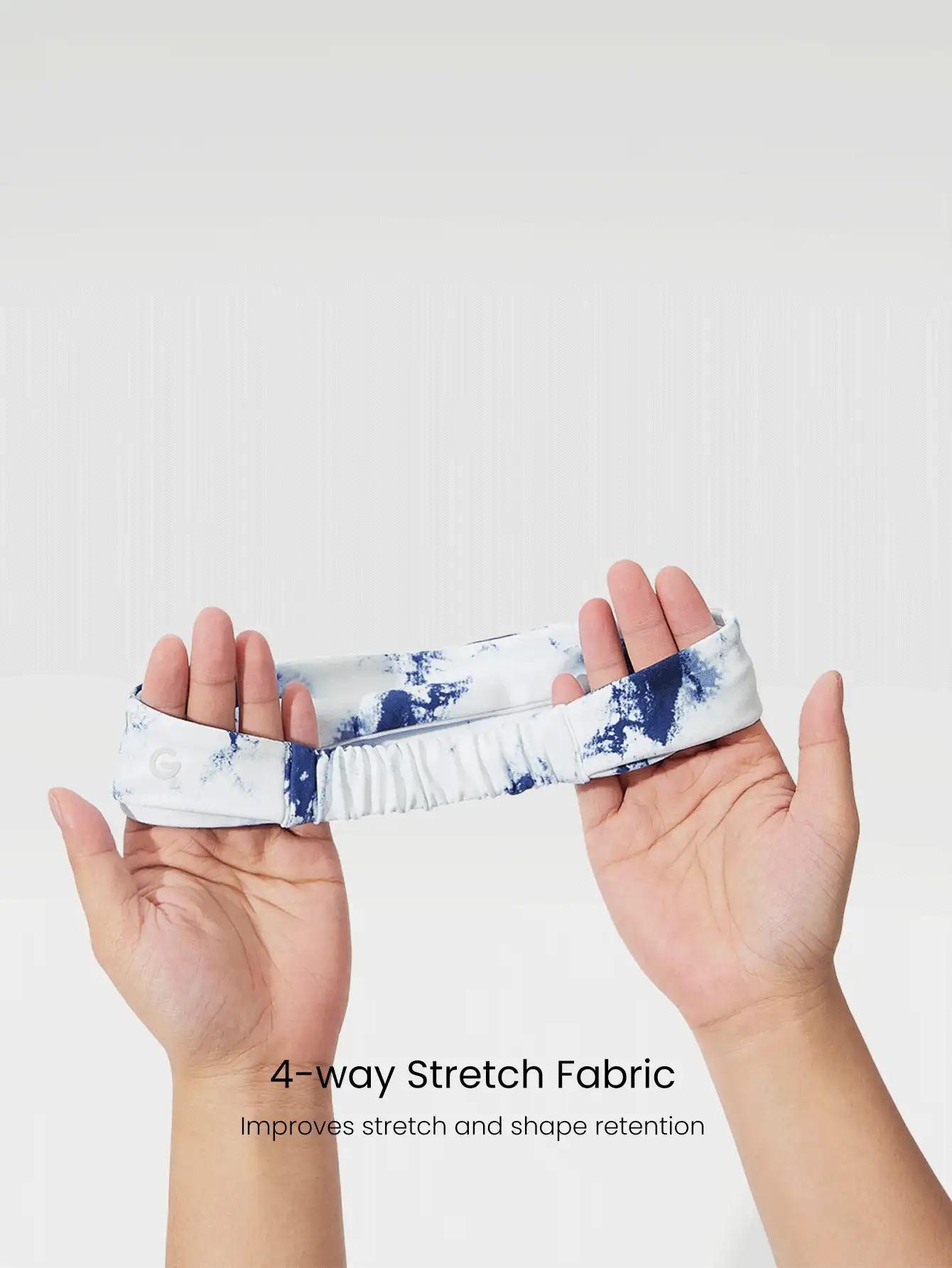 GLOWMODE FeatherFit™-Air Work It 吸汗训练头带健身房 - 藍白色 - 查看 4