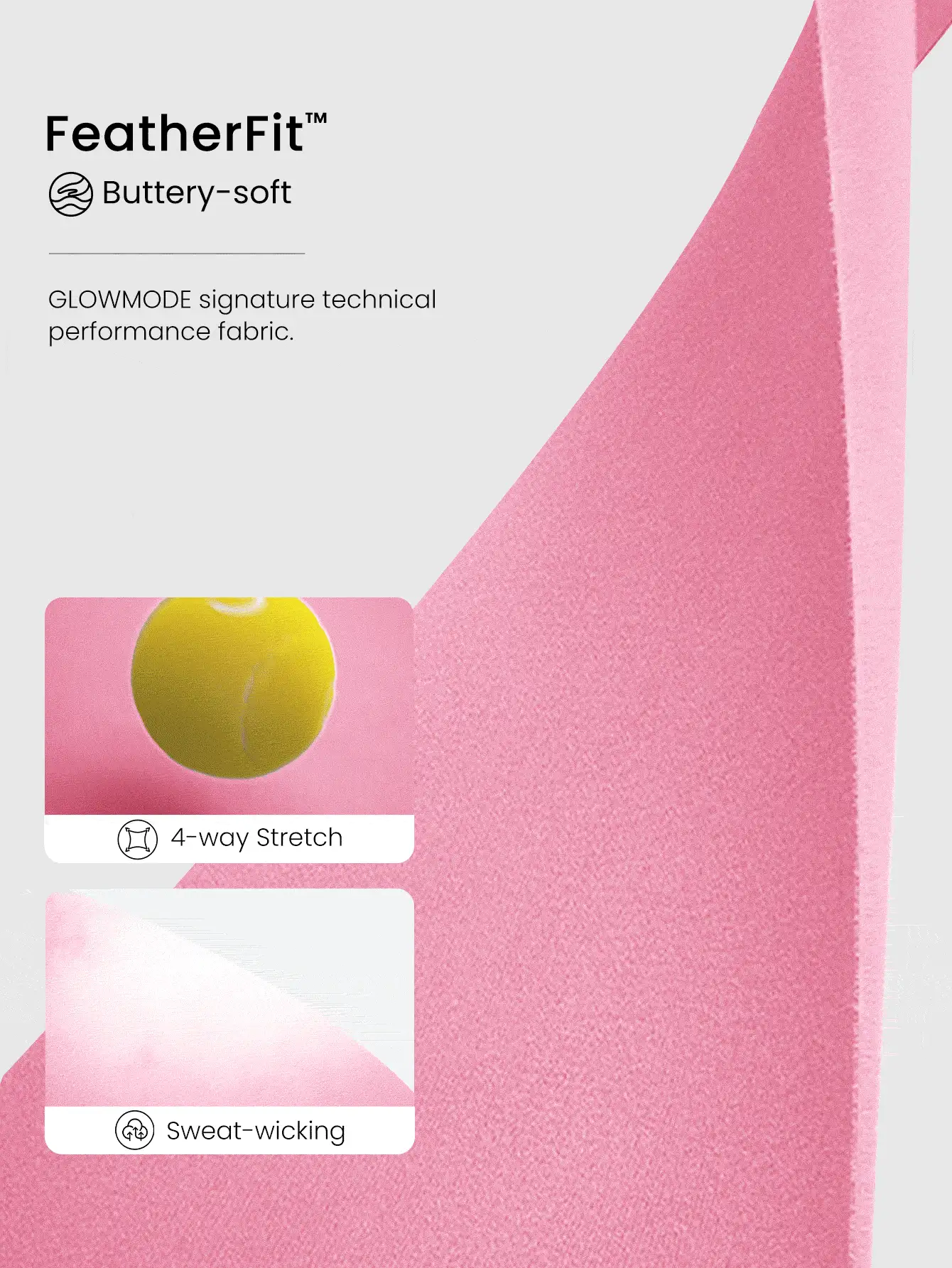 GLOWMODE FeatherFit™ Quai lưng Bras thể thao - Hồng - Xem 4