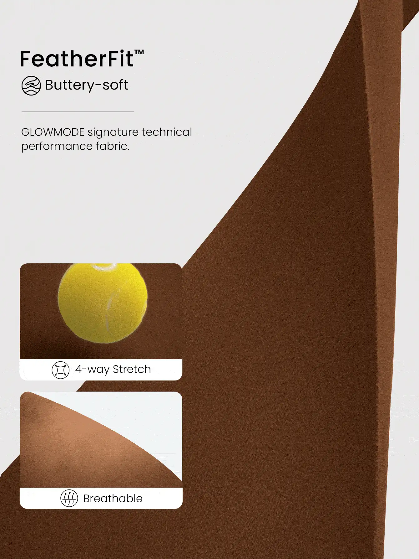 GLOWMODE Featherfit™ 扭轉背部運動背心 - 棕色 - 查看 5