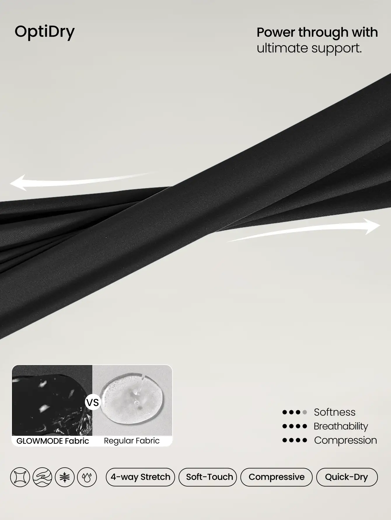 GLOWMODE Powersculpt™-Air Racerback Tank Round Neck Waist Length Medium Support Impact Running Training Quick Dry Moisture Wicking Cool Feeling Fall Winter