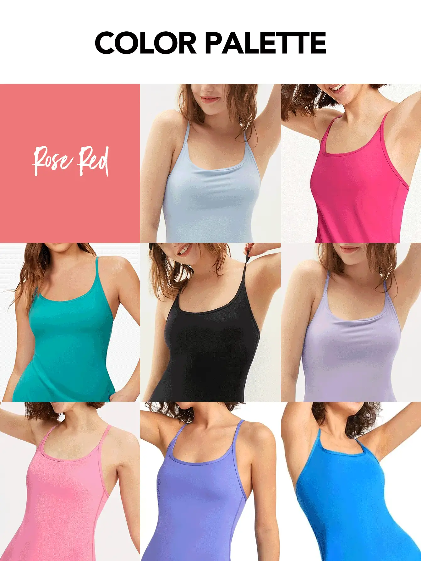 GLOWMODE 隱藏口袋純色運動連衣裙