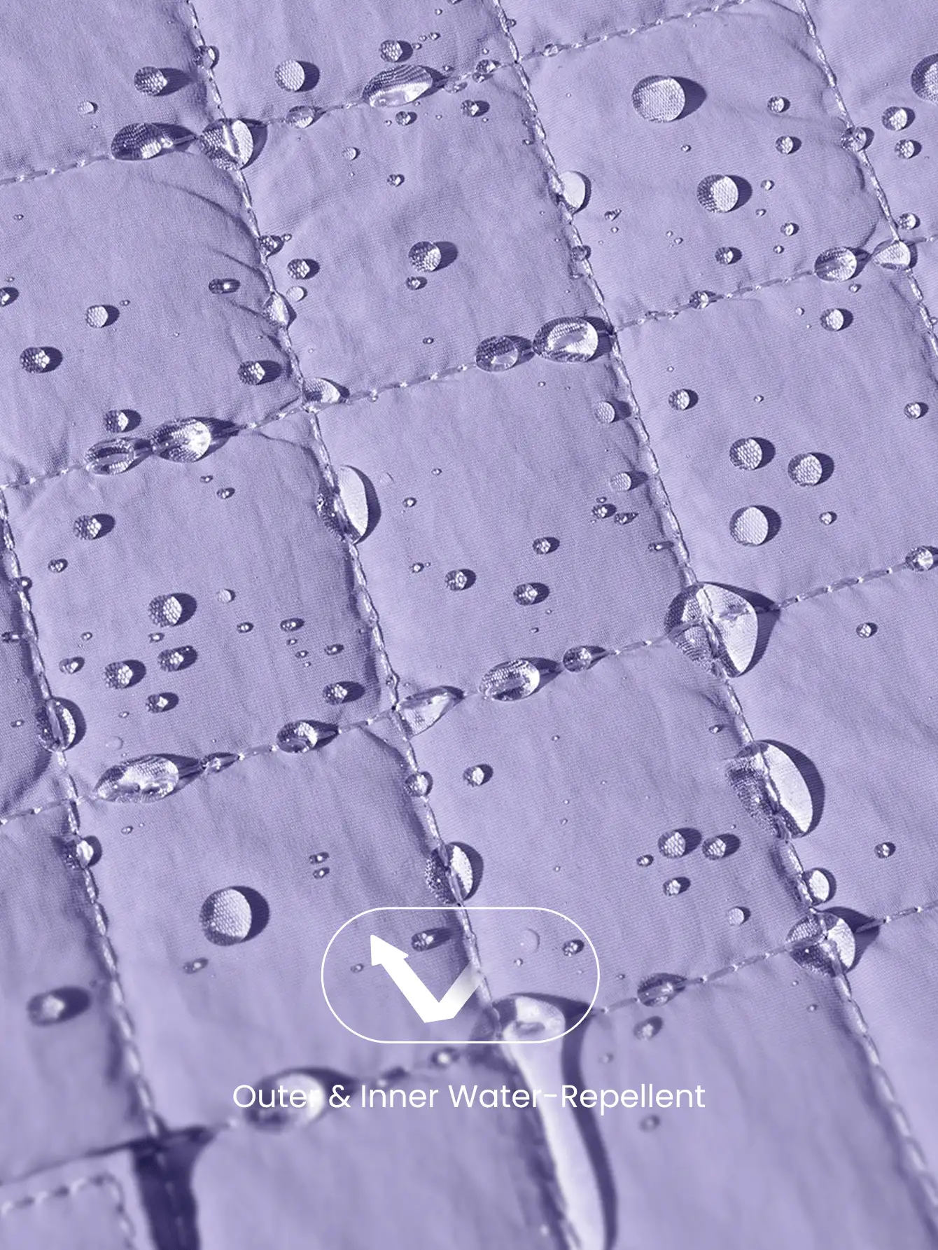 GLOWMODE 7升防水Make It绗缝双手柄手提包，带多个口袋，日常休闲 - 淡紫色 - 查看 5