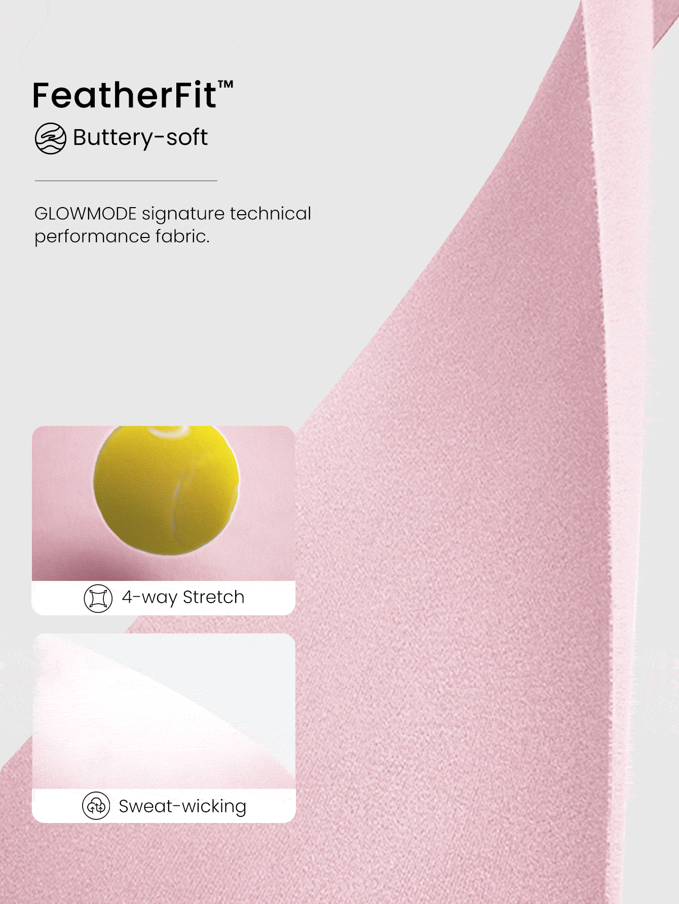 GLOWMODE FeatherFit™ 凉爽轮廓吸汗弹力侧抽绳修身夹克，带拇指孔拉链保护，低冲击瑜伽普拉提 Barre Studio 日常休闲服 - 淺粉色 - 查看 4