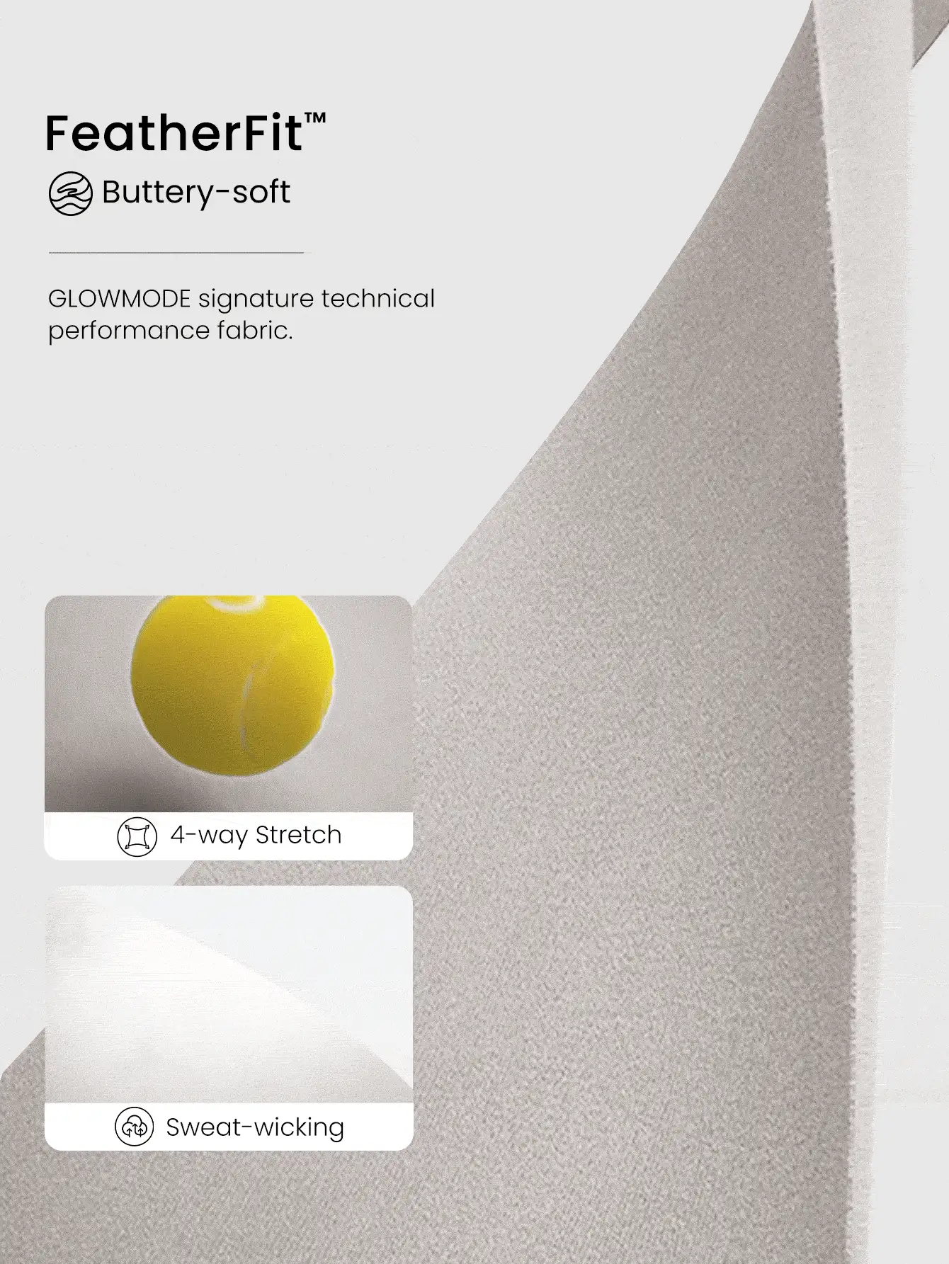 GLOWMODE FeatherFit™ 凉爽短款吸汗弹力短款撞色腰部袖口修身夹克，带拇指孔拉链保护，低冲击瑜伽普拉提 Barre Studio 日常休闲装 - 淺灰色 - 查看 4