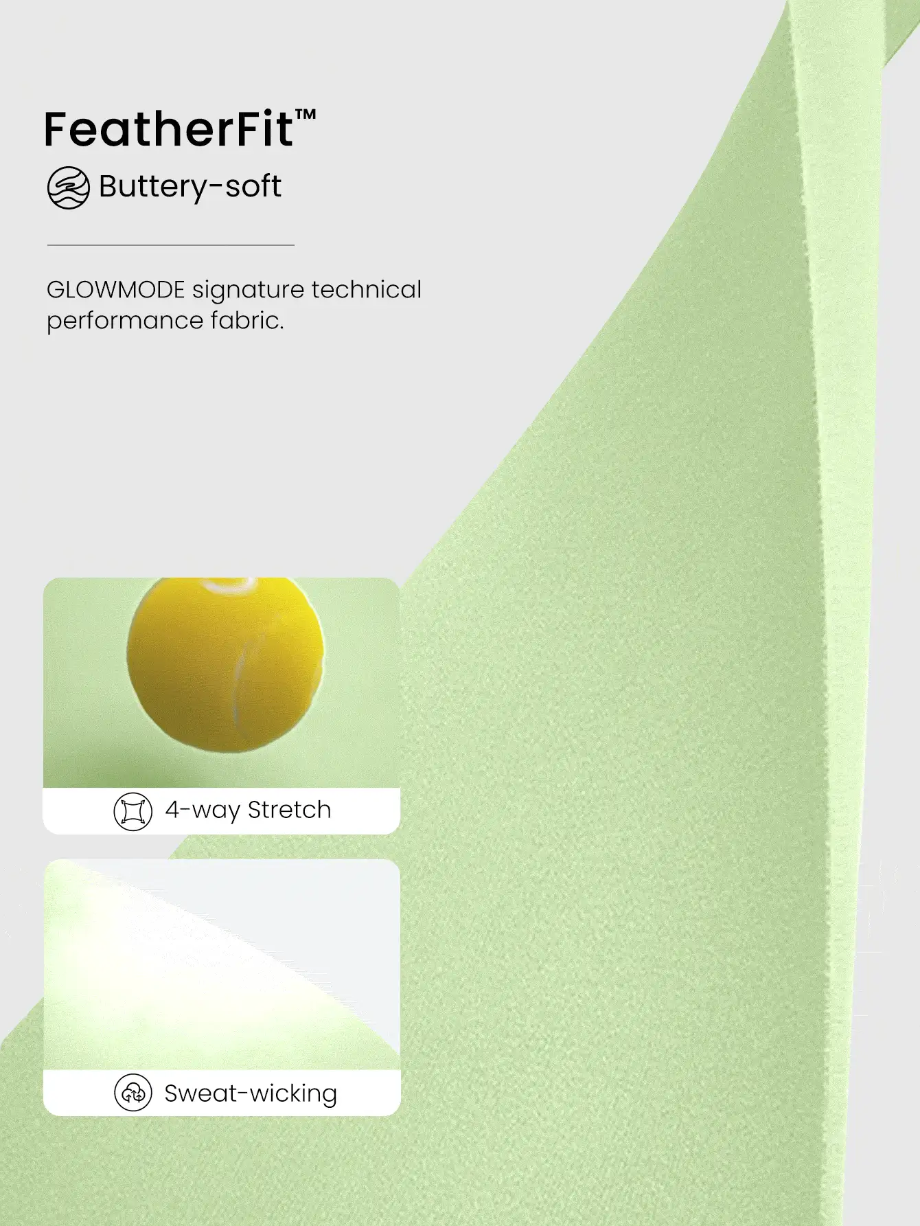 GLOWMODE Áo ngực thể thao tập gym FeatherFit™ Crossover Strap - màu xanh lá - Xem 4