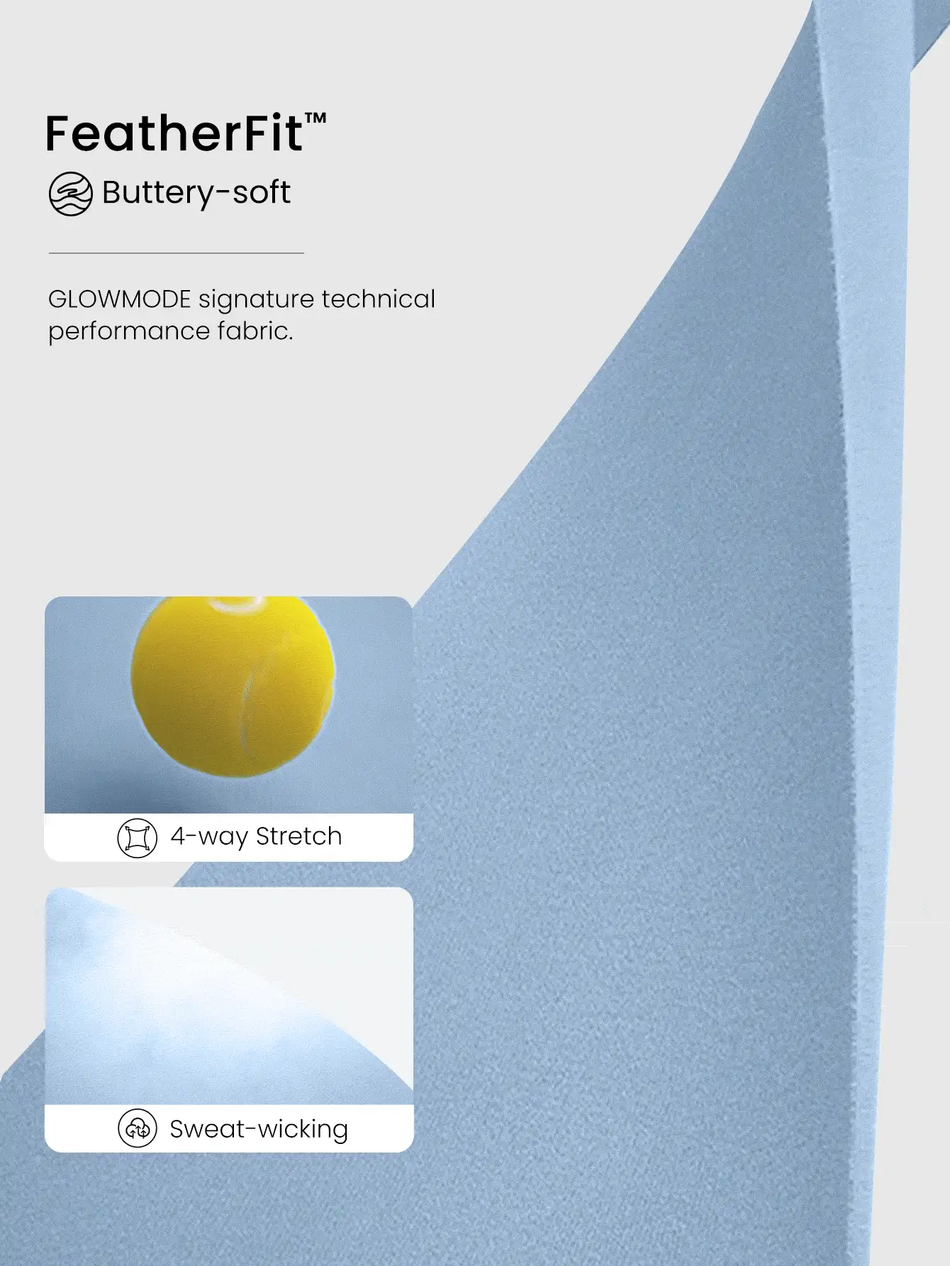 GLOWMODE 24" FeatherFit™ Low Impact 3/4 Leggings Gym Valentine's Day