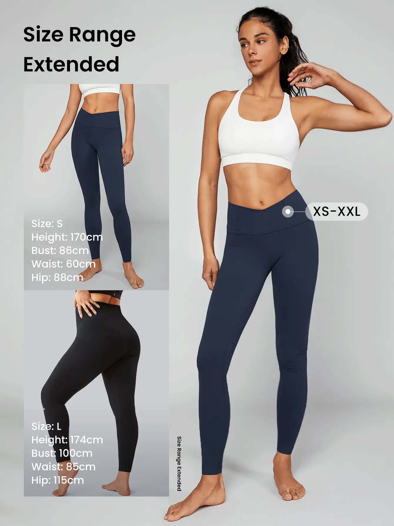 GLOWMODE 28" FeatherFit™ Crossover Xà cạp - Dark Blue - Xem 8